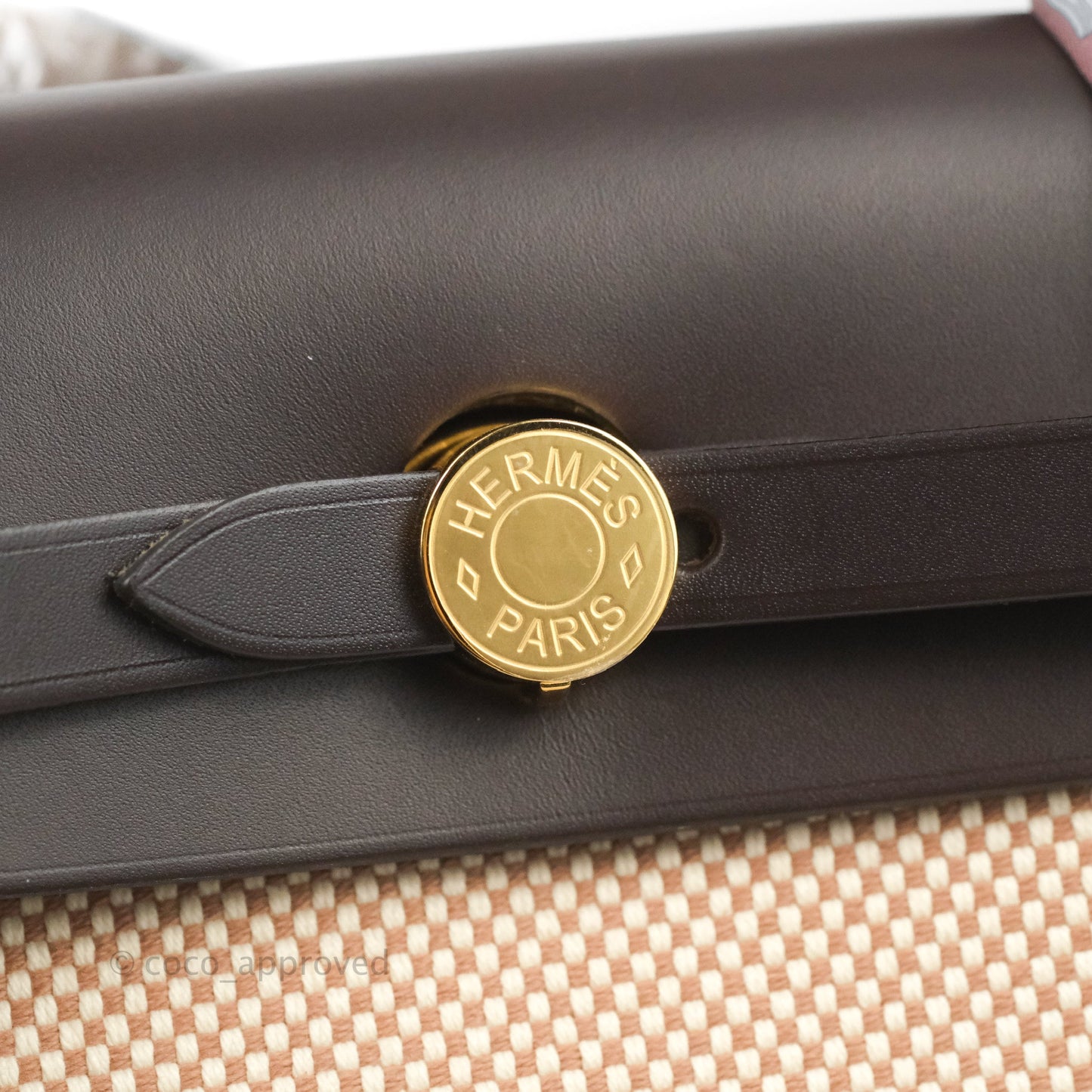 Hermès Herbag Zip 31 Hunter Cowskin/ Viking Criss Gold Hardware