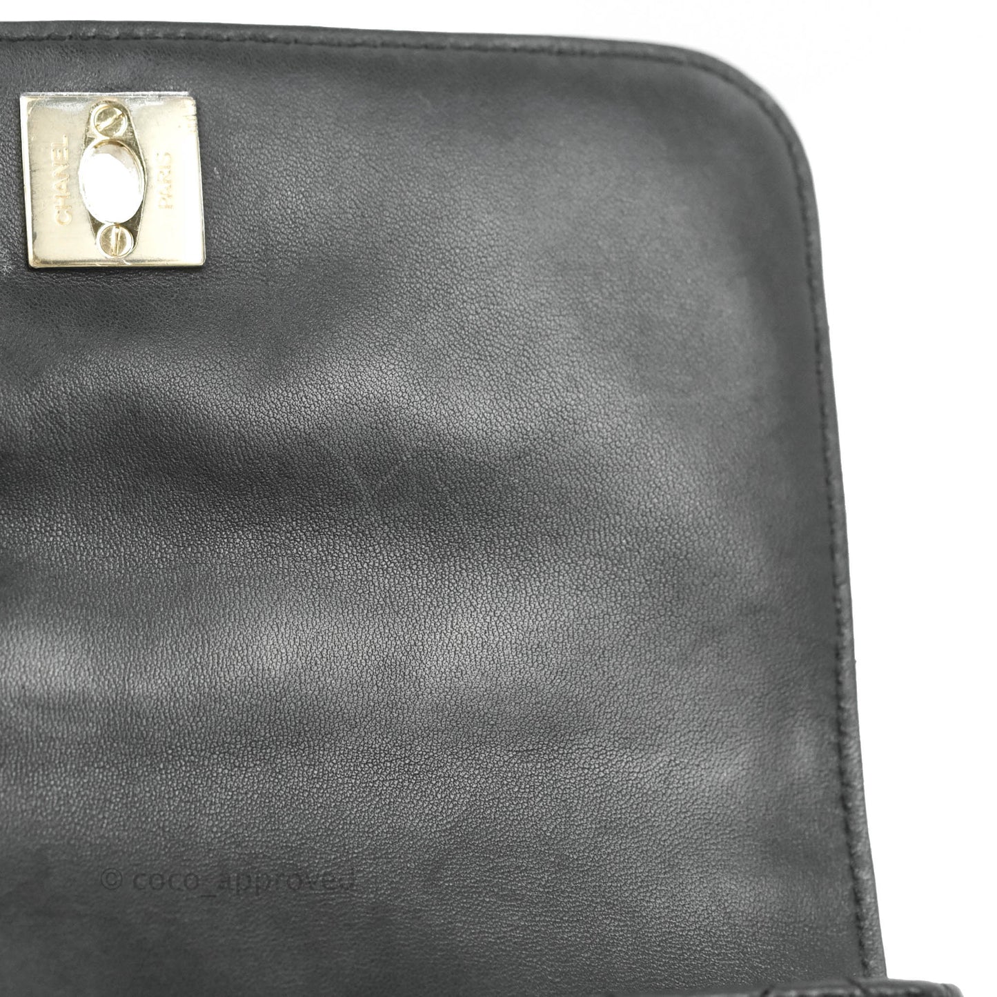 Chanel Classic Twin Flap Bag Side Pack Black Lambskin Gold Hardware