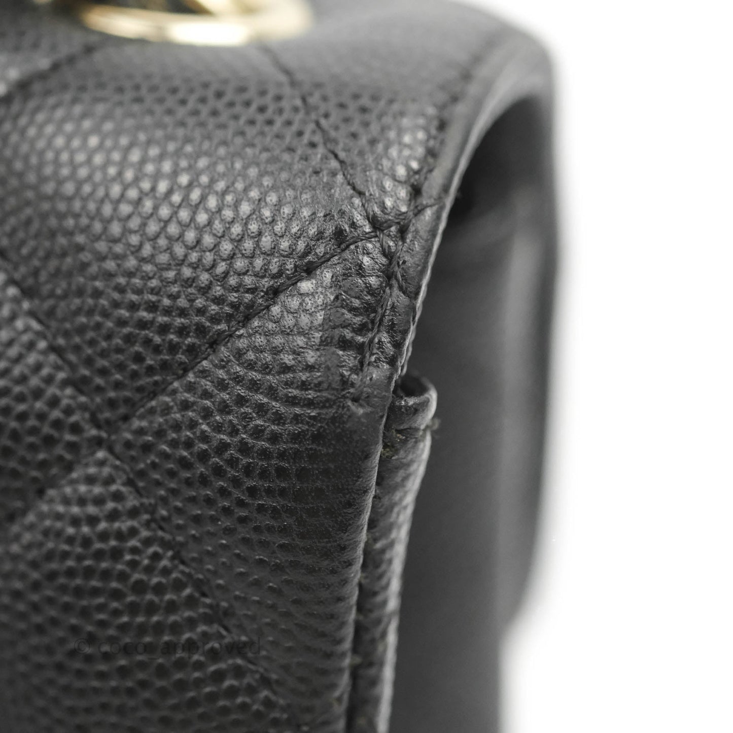 Chanel Classic Mini Rectangular Flap Black Caviar Gold Hardware 17C