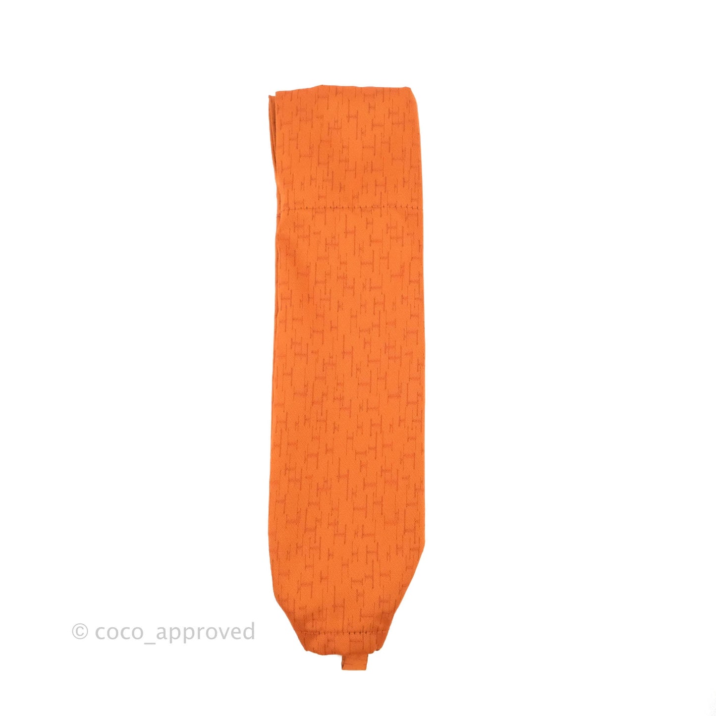 Hermès Pluie De H Folding Umbrella Classic Orange Jacquard Canvas
