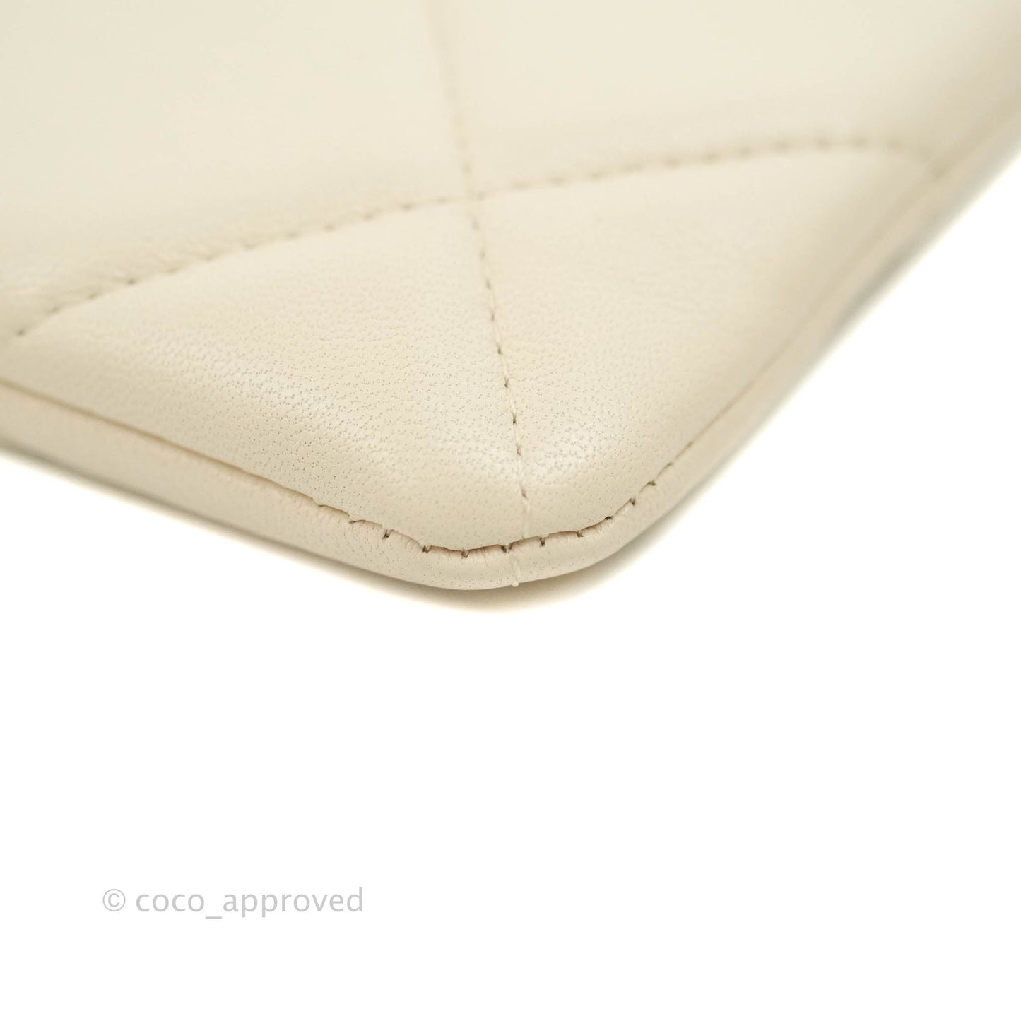 Chanel 19 Small Pouch Beige Lambskin Gold Hardware