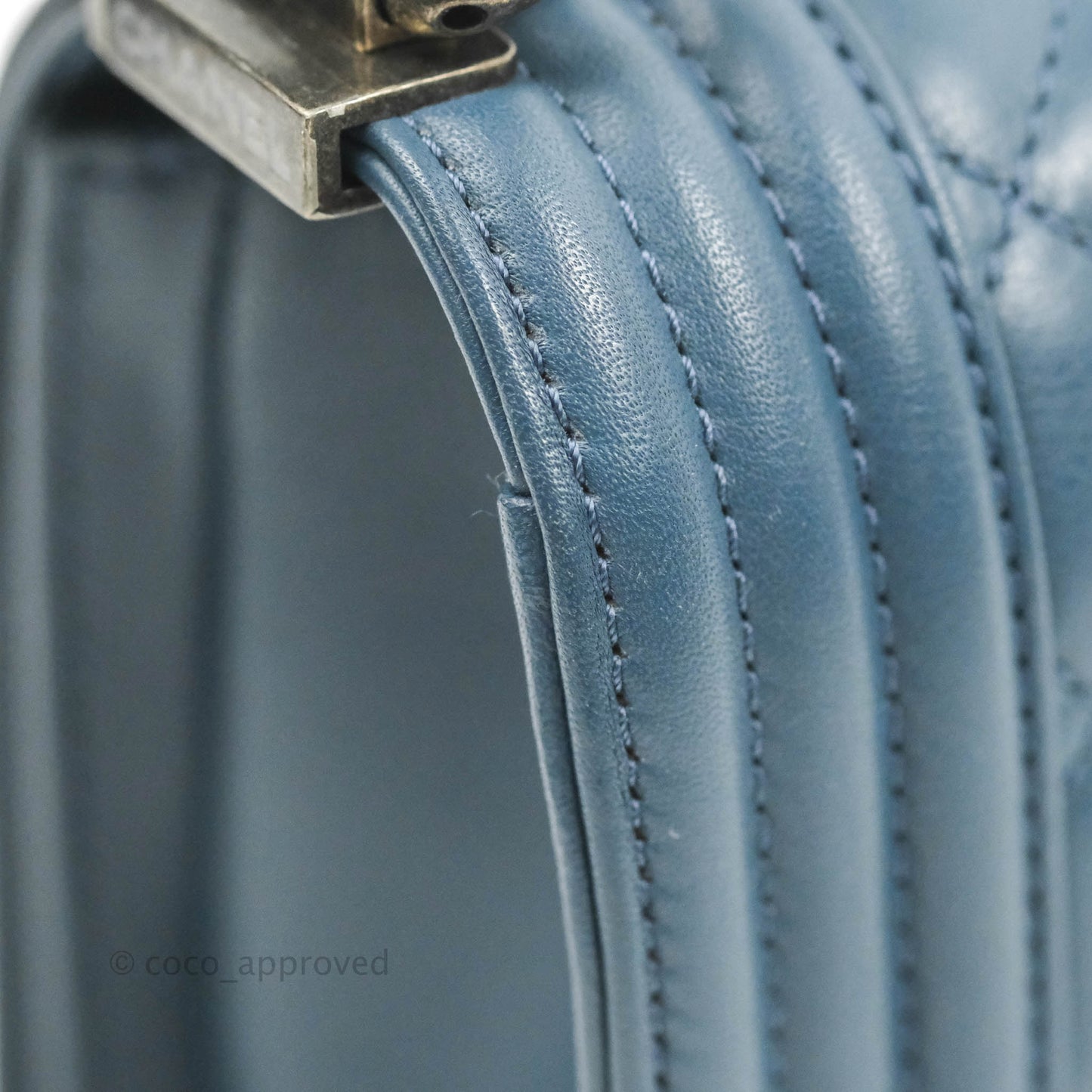 Chanel Boy Small Navy Calfskin Ruthenium Hardware