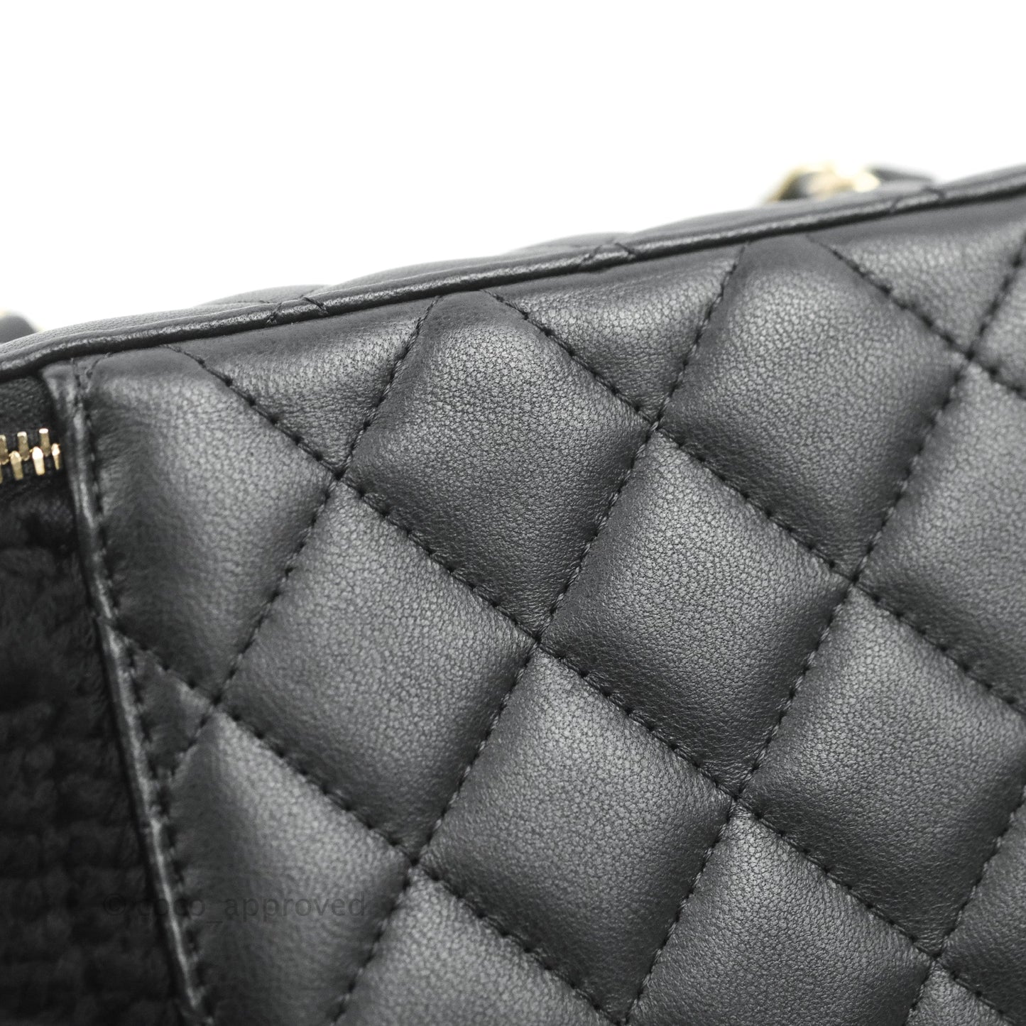 Chanel Vanity with Chain Crochet Black Lambskin Gold Hardware