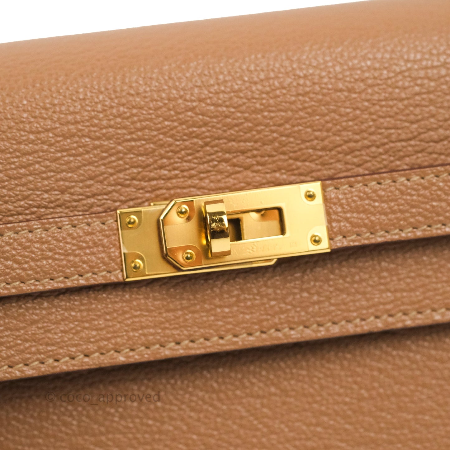 Hermès Kelly To Go Wallet Quebracho Chevre Mysore Gold Hardware