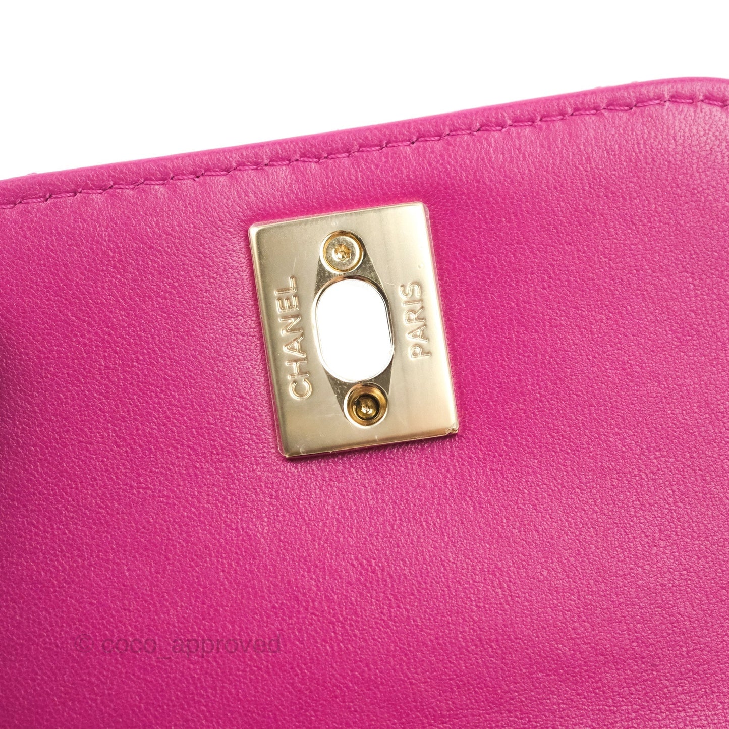 Chanel Mini Quilted Trendy CC Clutch With Chain Plum Lambskin Gold Hardware