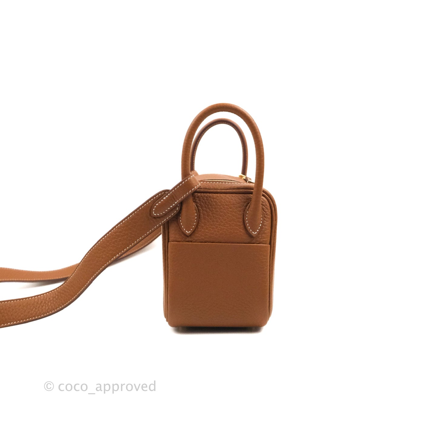 Hermès Mini Lindy 20 Gold Clemence Gold Hardware