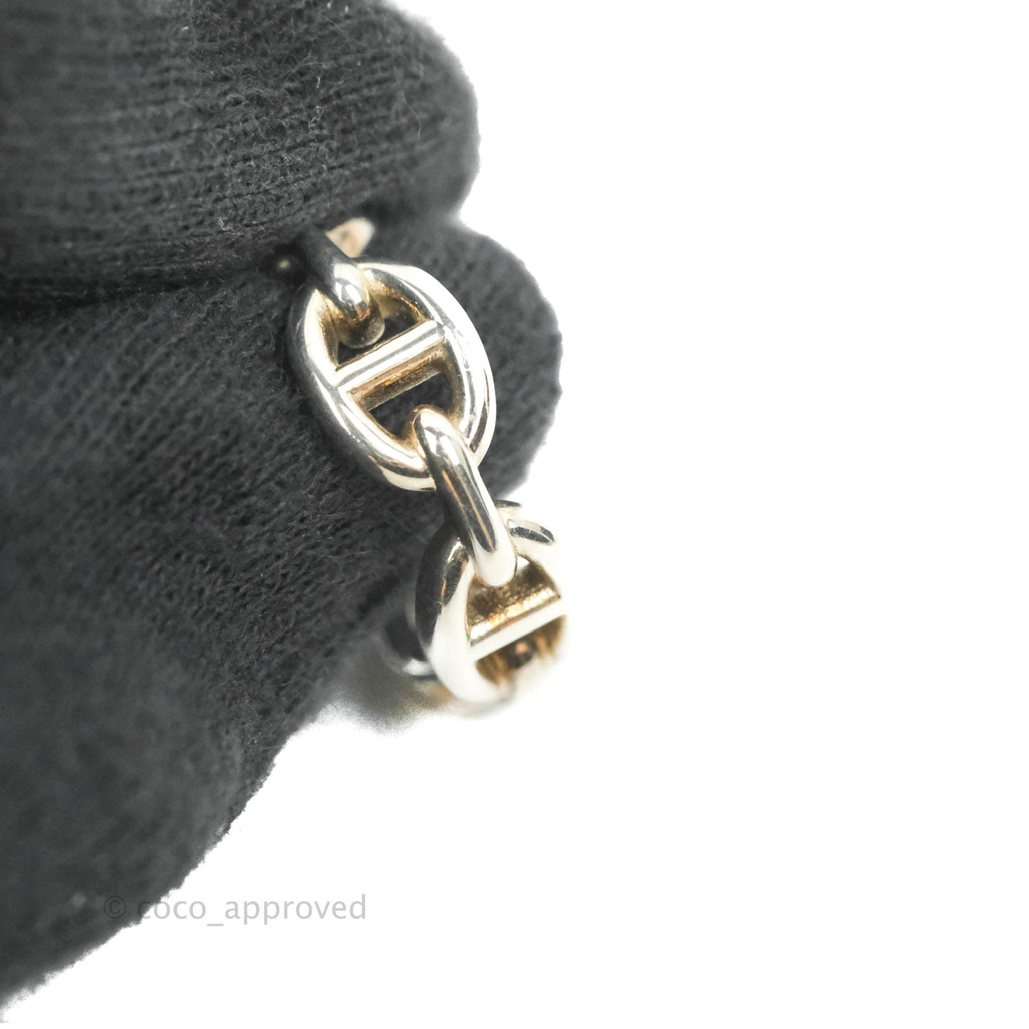 Hermès Sterling Silver PM Chaine d'Ancre Enchainee Band Ring 51