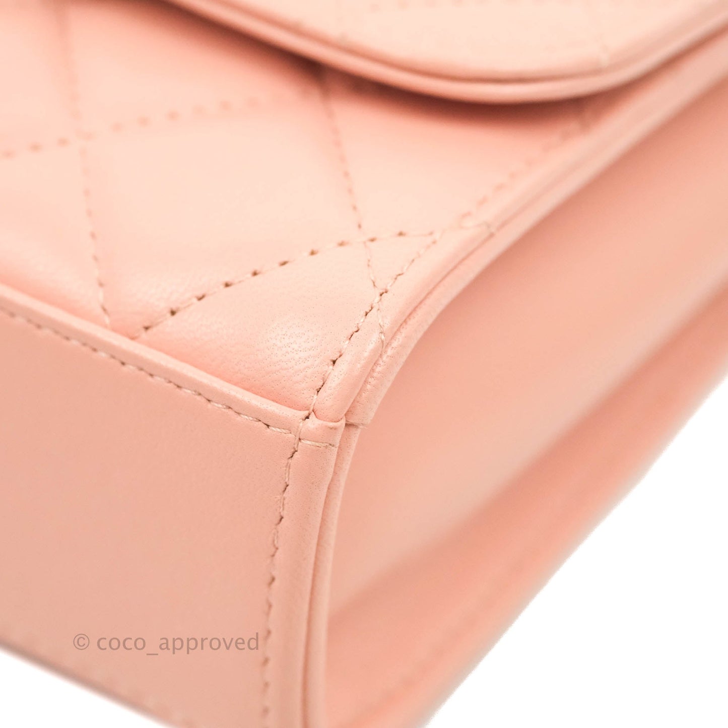 Chanel Mini Quilted Trendy CC Clutch With Chain Pink Lambskin Gold Hardware