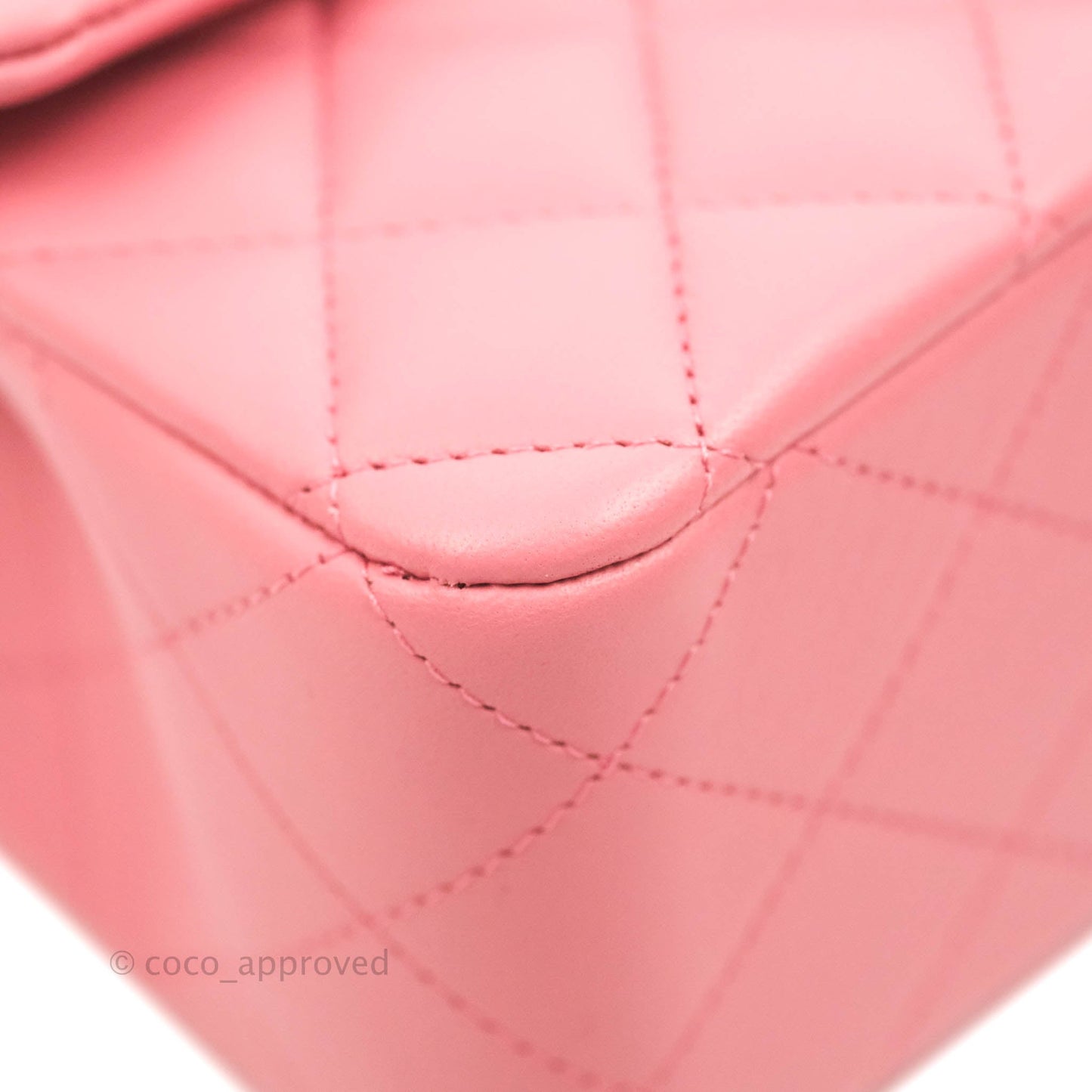 Chanel Top Handle Mini Rectangular Flap Bag Pink Lambskin Gold Hardware