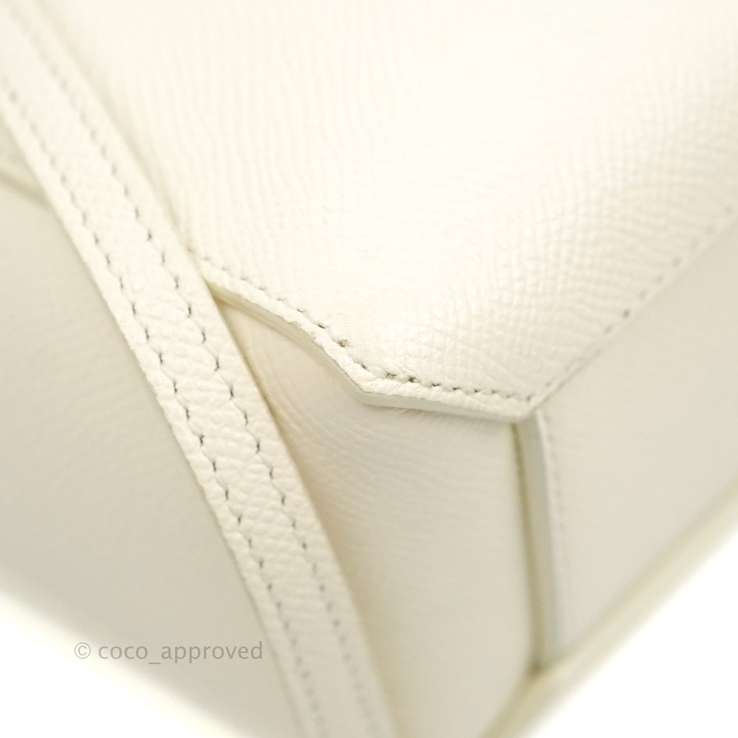 Celine Pico Belt Bag White Grained Calfskin Gold Hardware