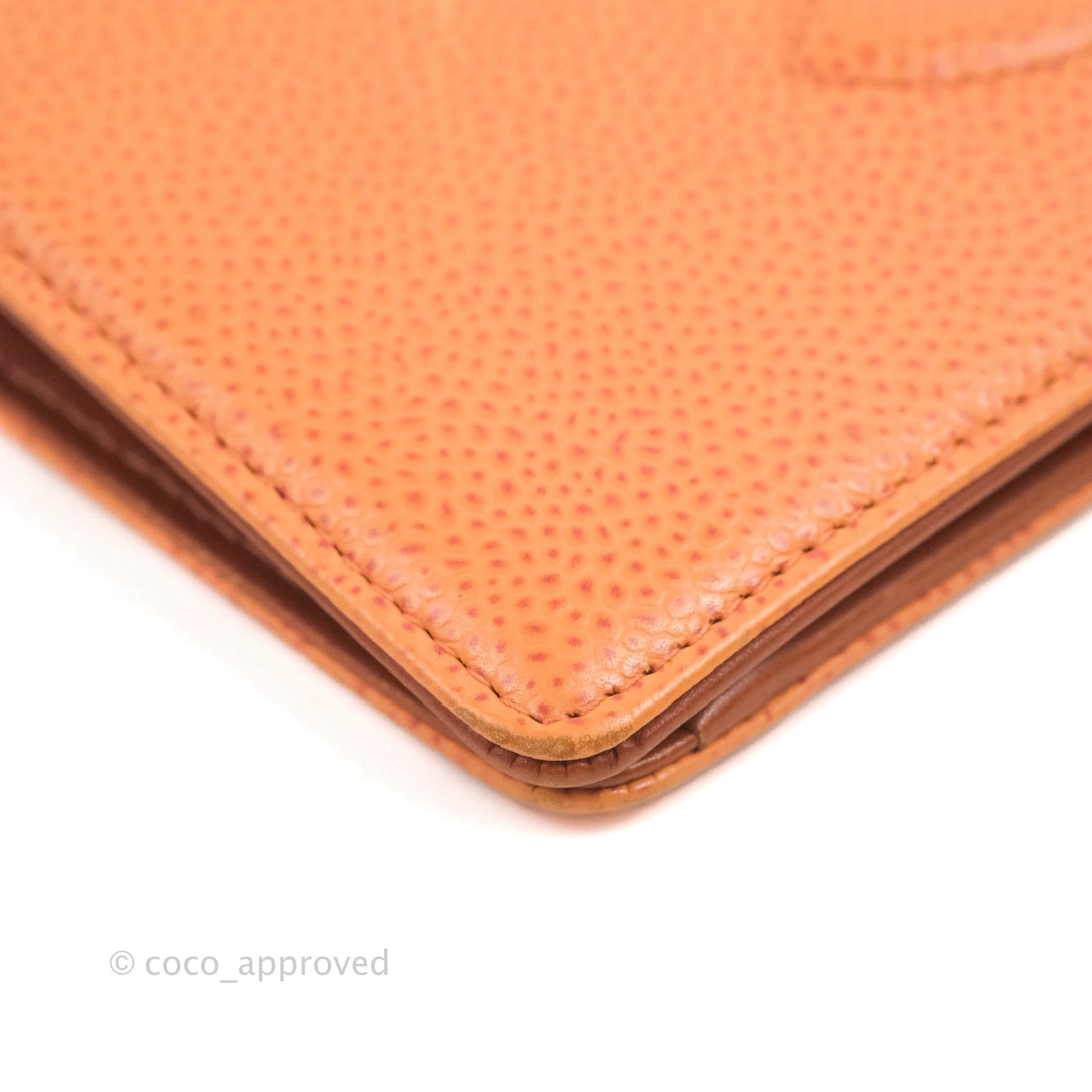 Chanel Yen Wallet Orange Claire Grained Calfskin