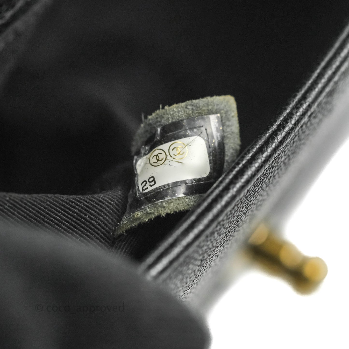Chanel Small Boy Chevron Black Caviar Gold Hardware