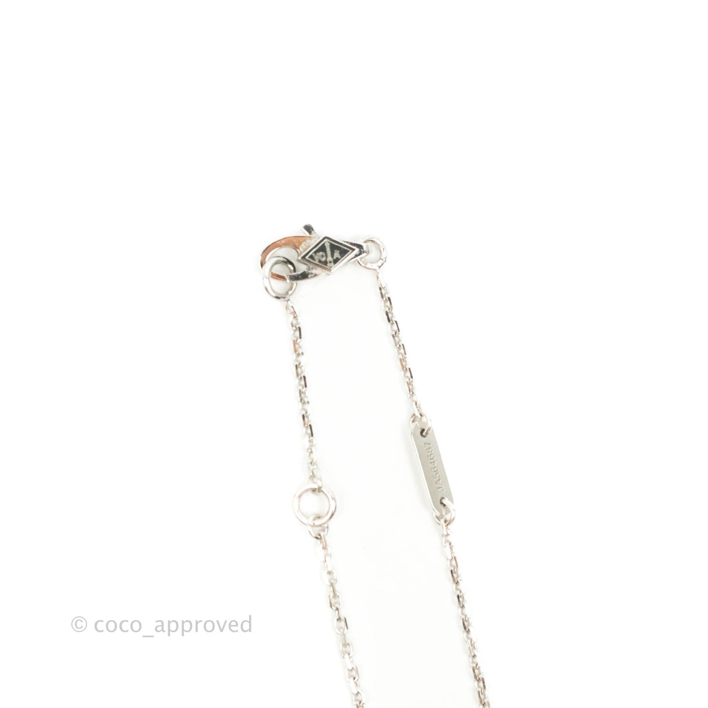Van Cleef & Arpels Frivole Pendant White Gold Paved Diamond Mini Model