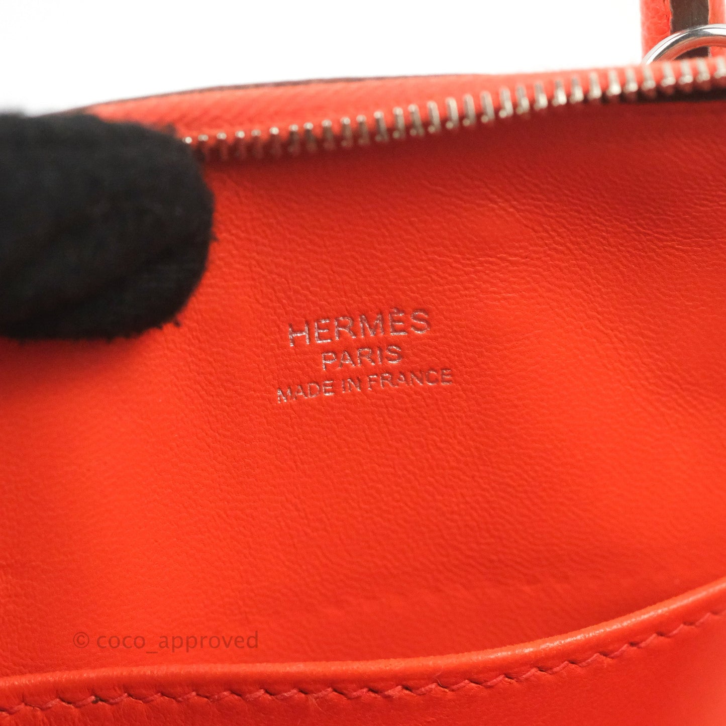 Hermès Bolide Mini 1923 Chevre Mysore Orange Poppy Palladium Hardware