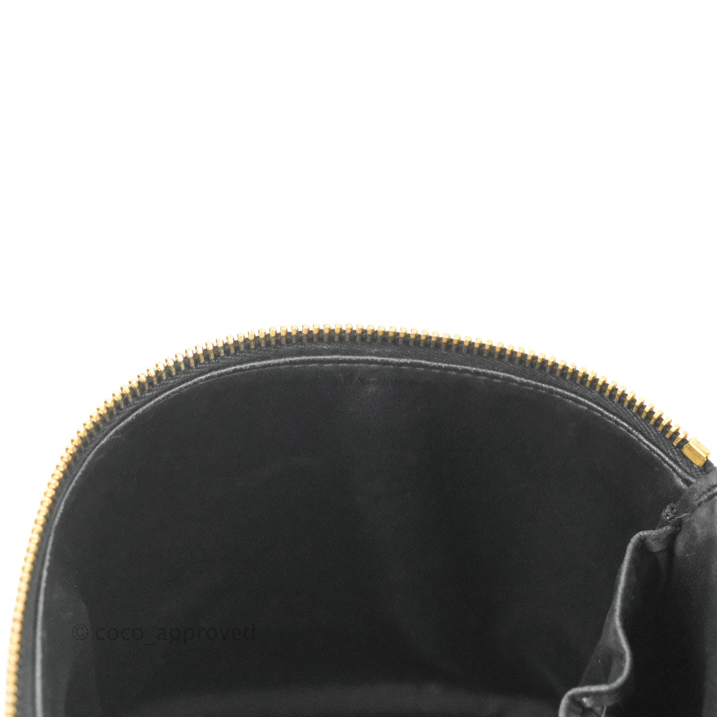 Chanel Vintage Vanity Case Black Caviar Gold Hardware