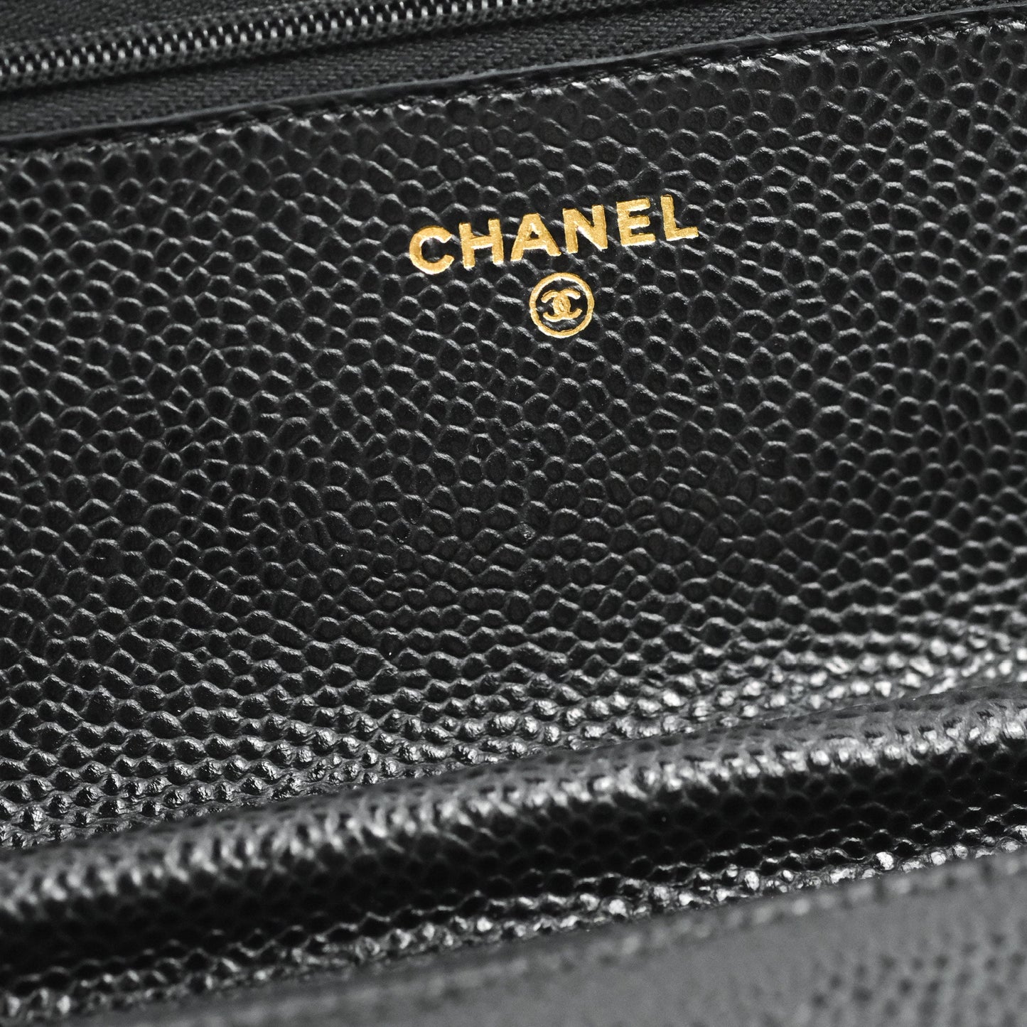 Chanel Quilted CC Chain Wallet on Chain WOC Black Caviar Gold Hardware