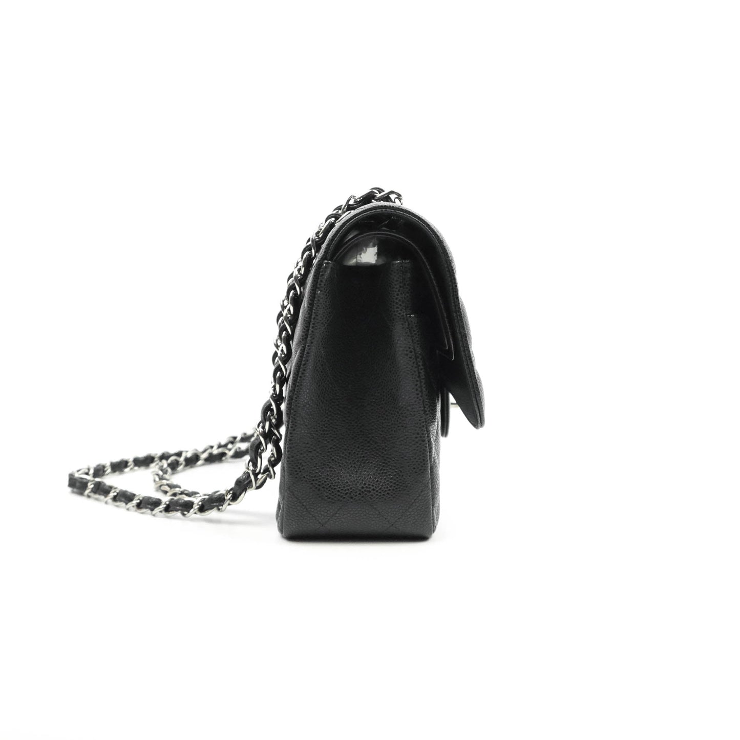 Chanel Jumbo Double Flap Black Caviar Silver Hardware⁣⁣