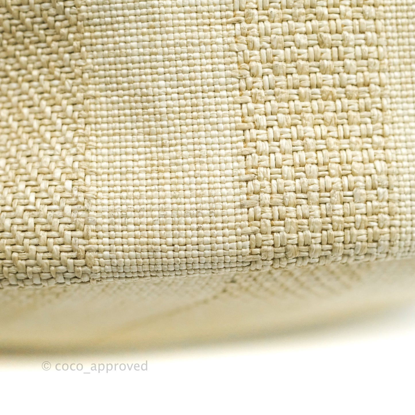 Chanel Raffia Canvas Deauville Drawstring Bucket Bag Brown Gold Hardware