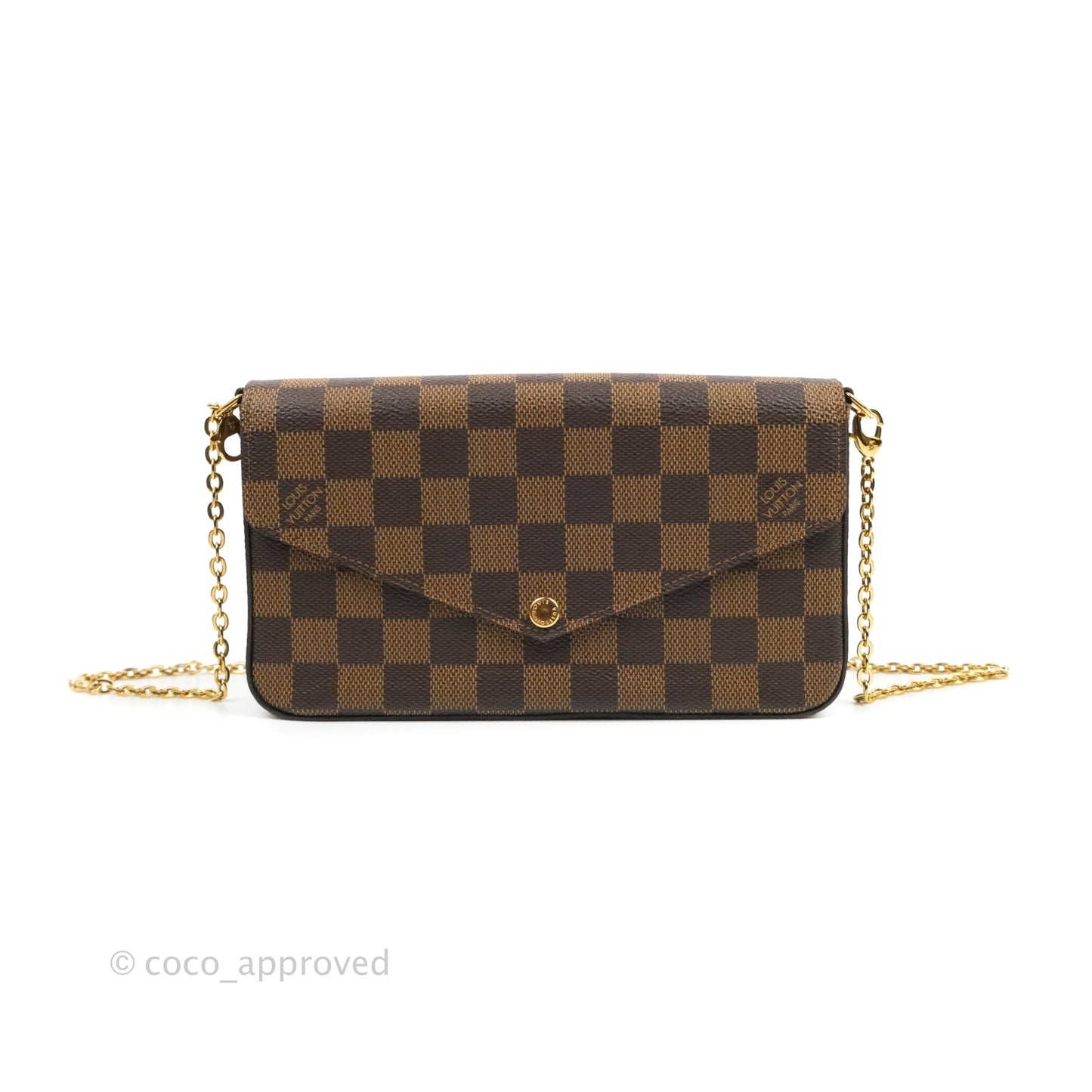 Louis Vuitton Damier Ebene Pochette Felicie Chain Wallet