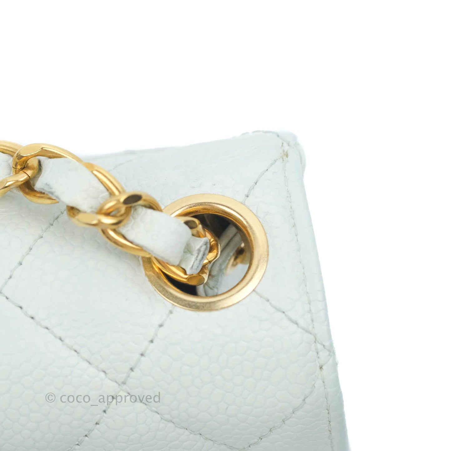 Chanel Quilted Vintage Mini Square Flap Light Blue Caviar 24K Gold Hardware