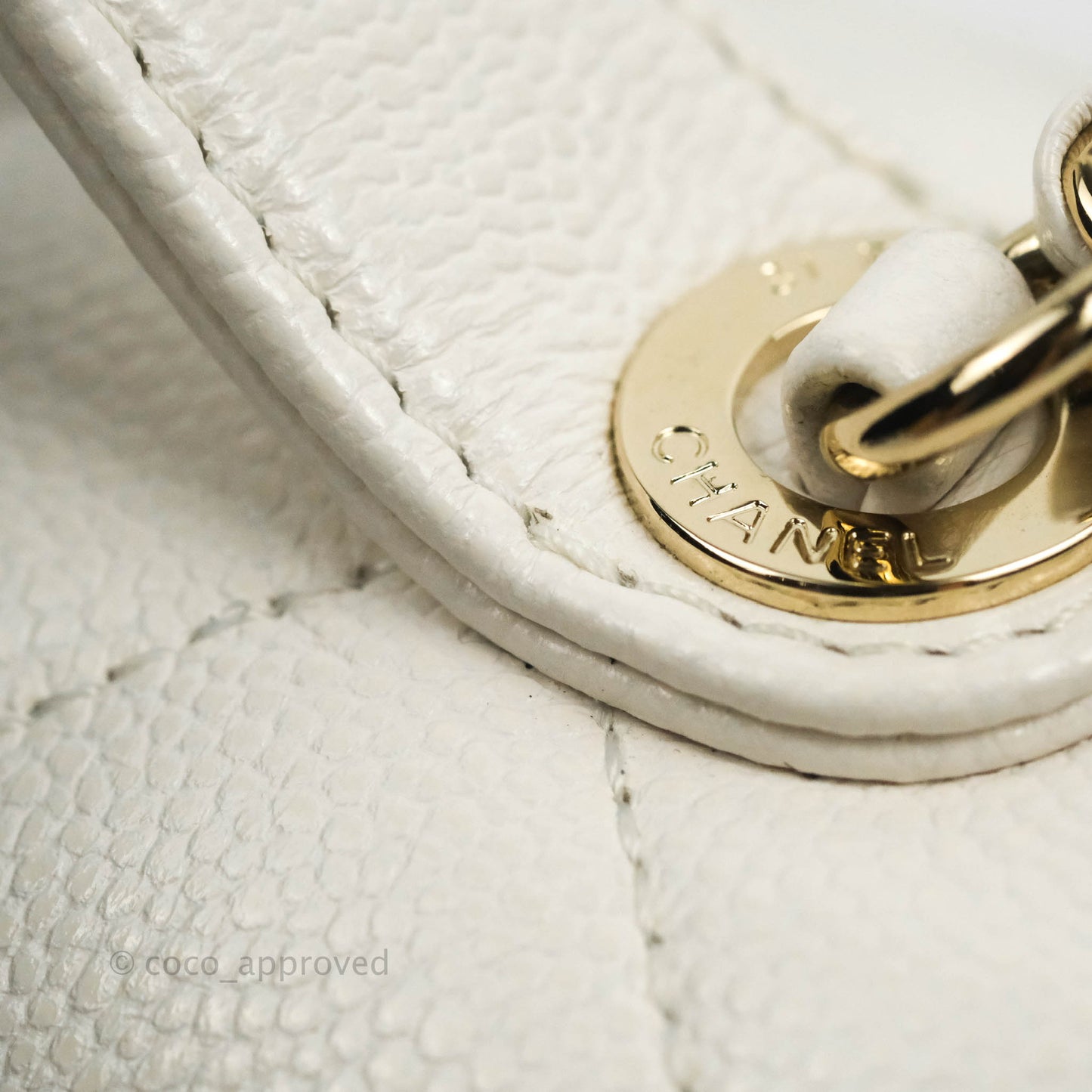 Chanel Quilted Small Business Affinity Flap White Caviar Gold Hardware