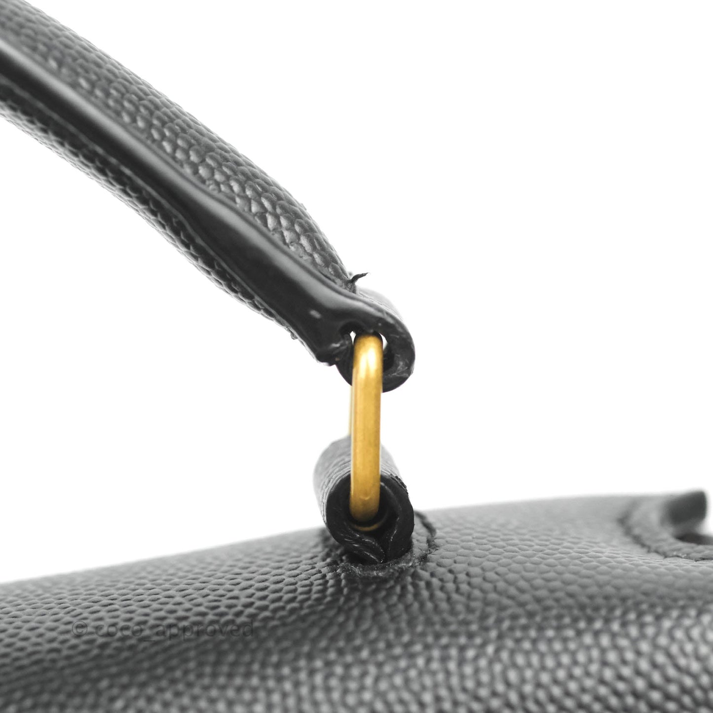 Saint Lauren Cassandra Mini Top Handle Bag Black Grained Calfskin