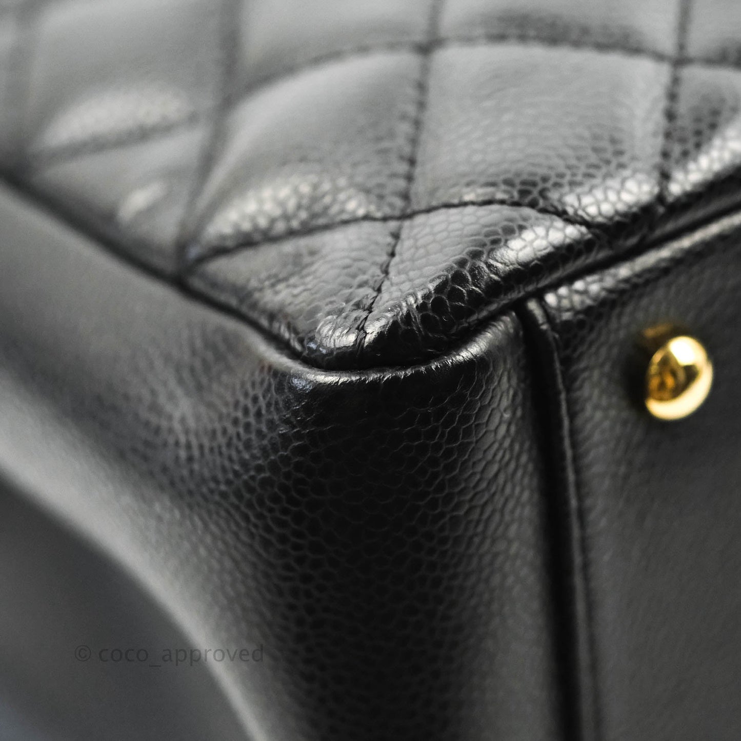 Chanel XL GST Black Caviar Gold Hardware