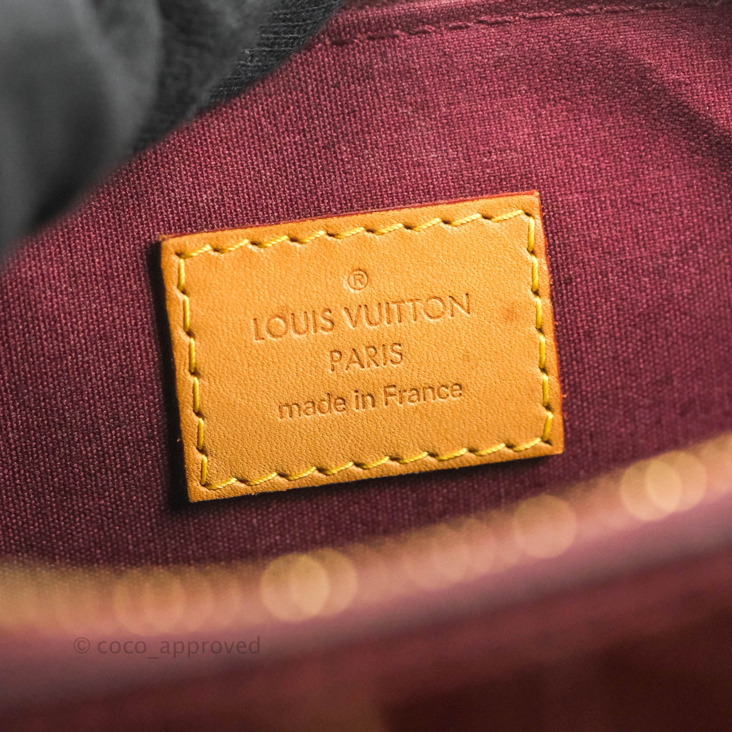 Louis Vuitton Alma PM Burgundy Patent Gold Hardware