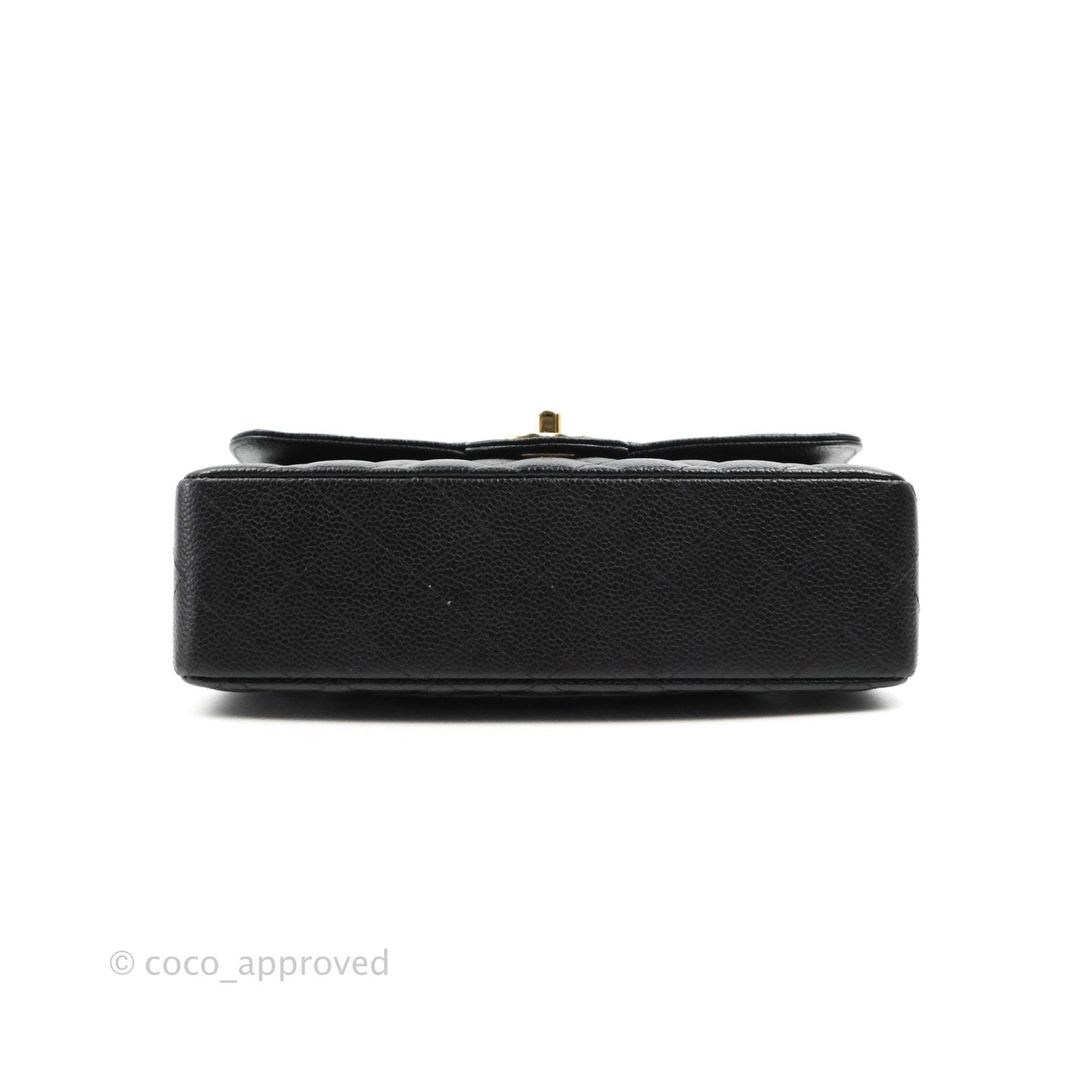 Chanel Small Classic Quilted Flap Black Caviar Gold Hardware