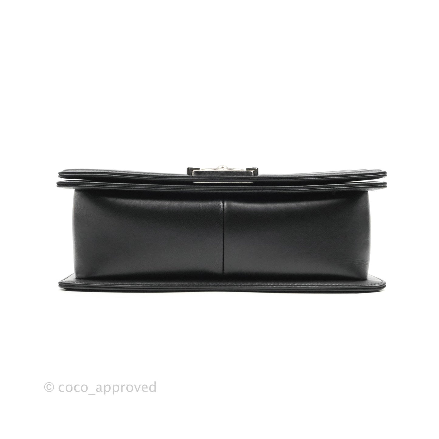 Chanel Quilted Medium Boy Black Lambskin Ruthenium Hardware