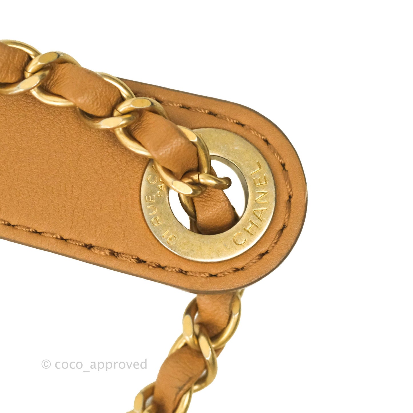 Chanel Quilted Flap With Coin Purse Caramel Calfskin Aged Gold Hardware 19K
