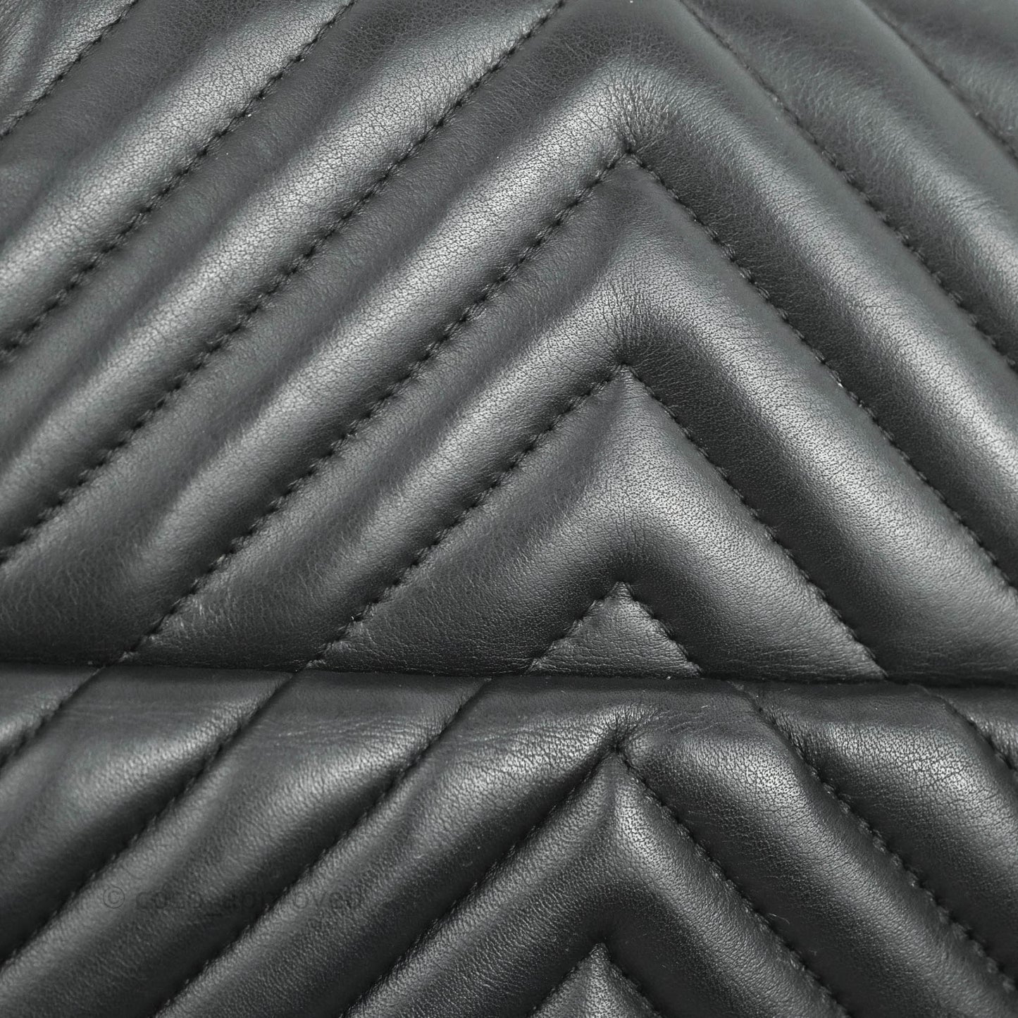 Chanel Medium Chevron Urban Spirit Backpack Black Calfskin Silver Hardware