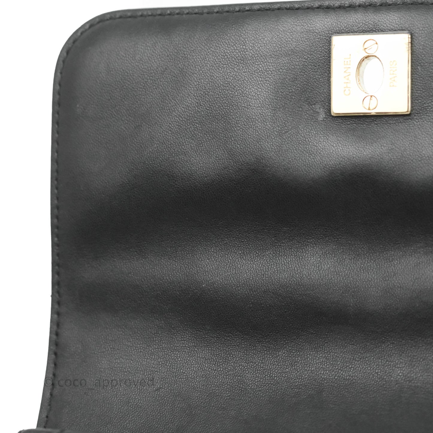 Chanel Classic Twin Flap Bag Side Pack Black Lambskin Gold Hardware
