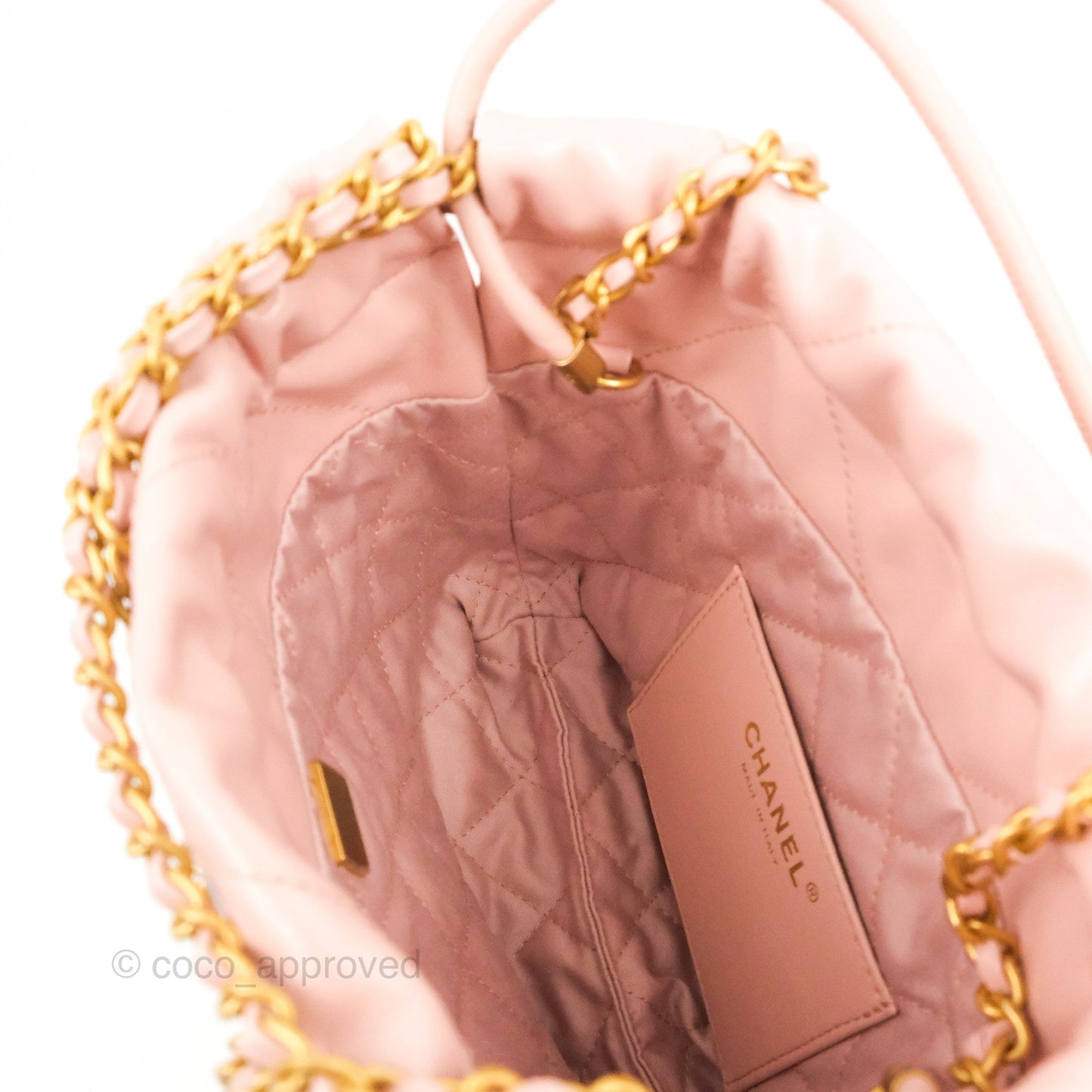 Chanel 22 Mini Bag Pink Shiny Crumpled Calfskin