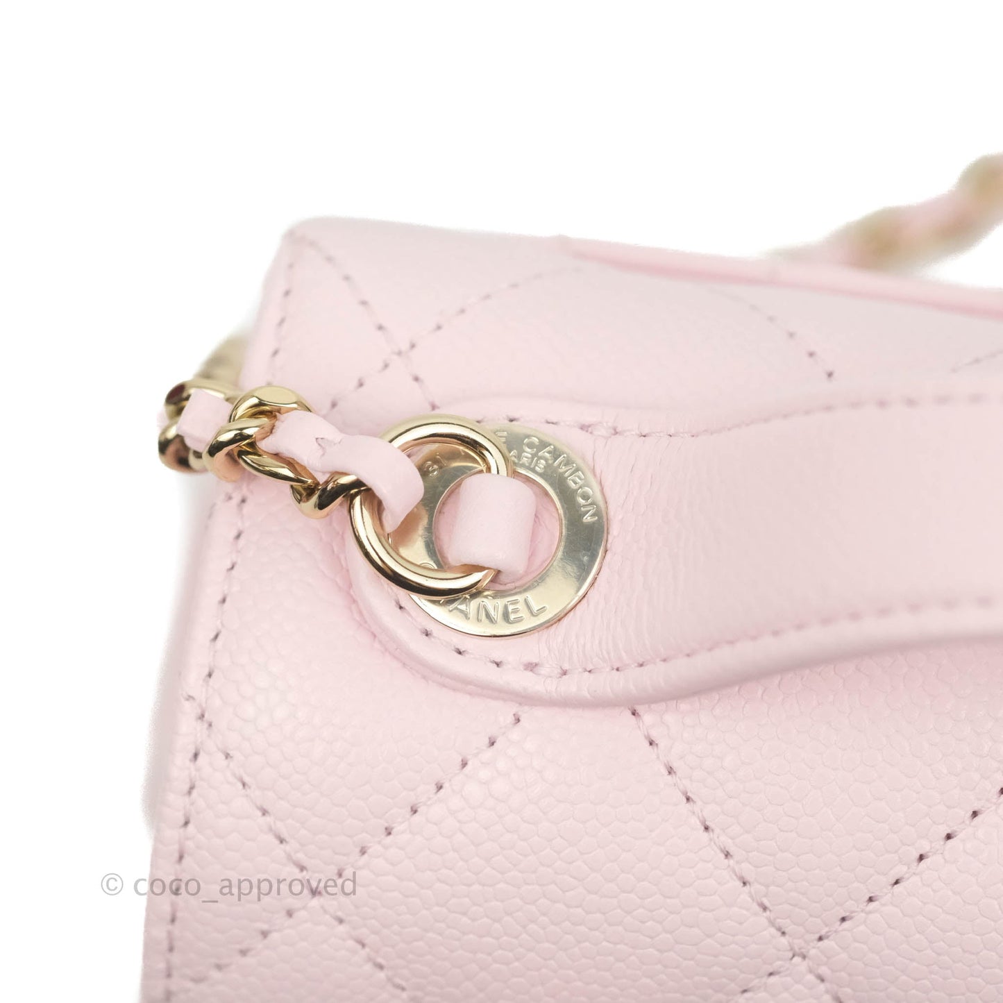 Chanel Quilted Small Business Affinity Flap Pink Caviar Gold Hardware