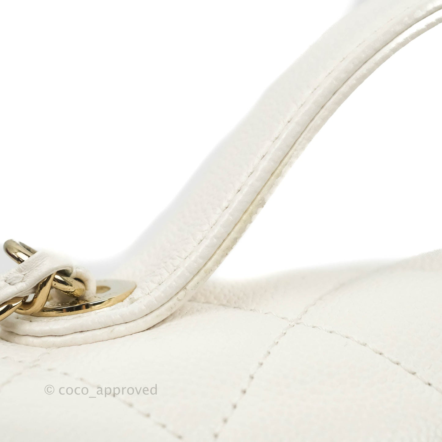 Chanel Quilted Small Business Affinity Flap White Caviar Gold Hardware