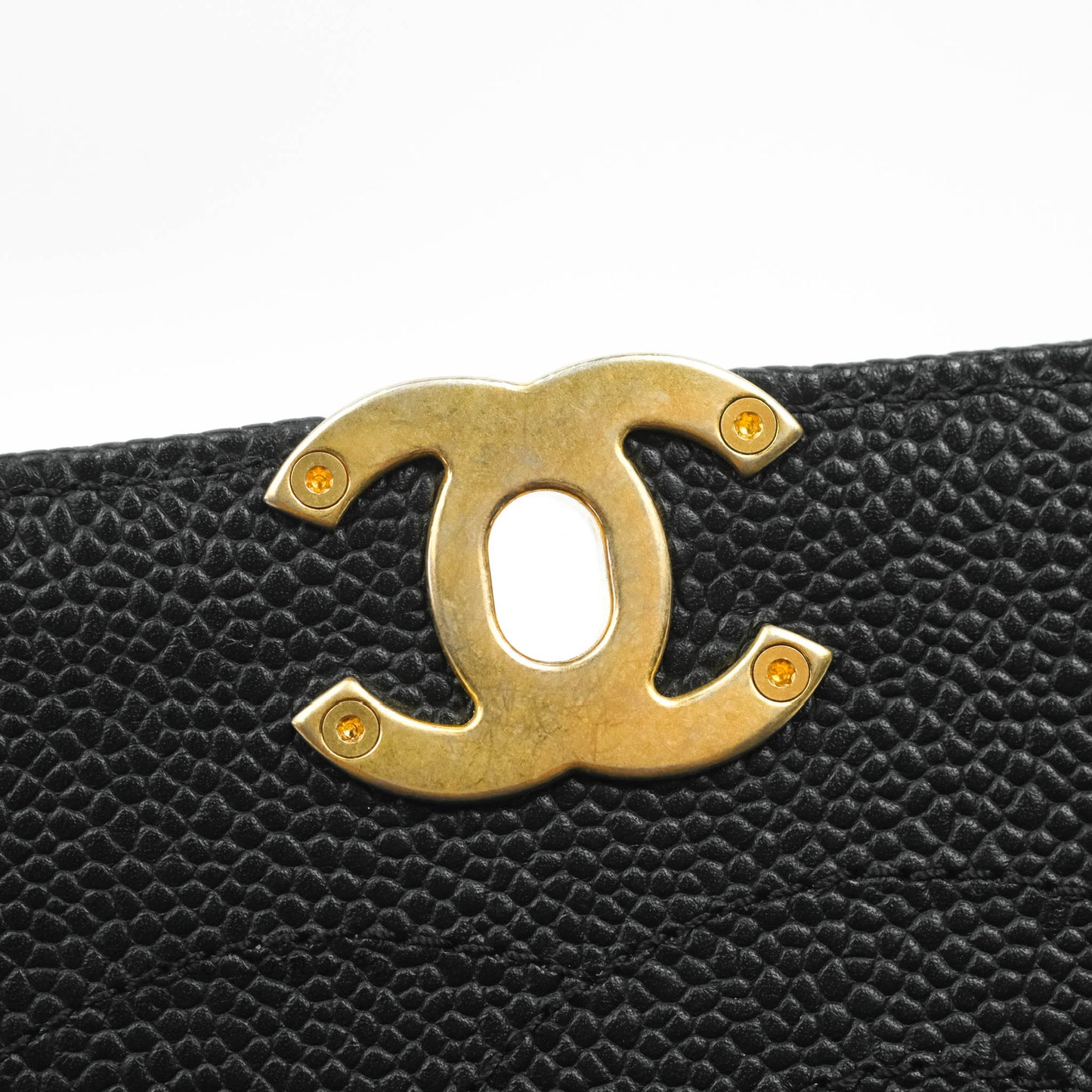 Chanel Chic Affinity Small Grained Calfskin Black Aged Gold Hardware