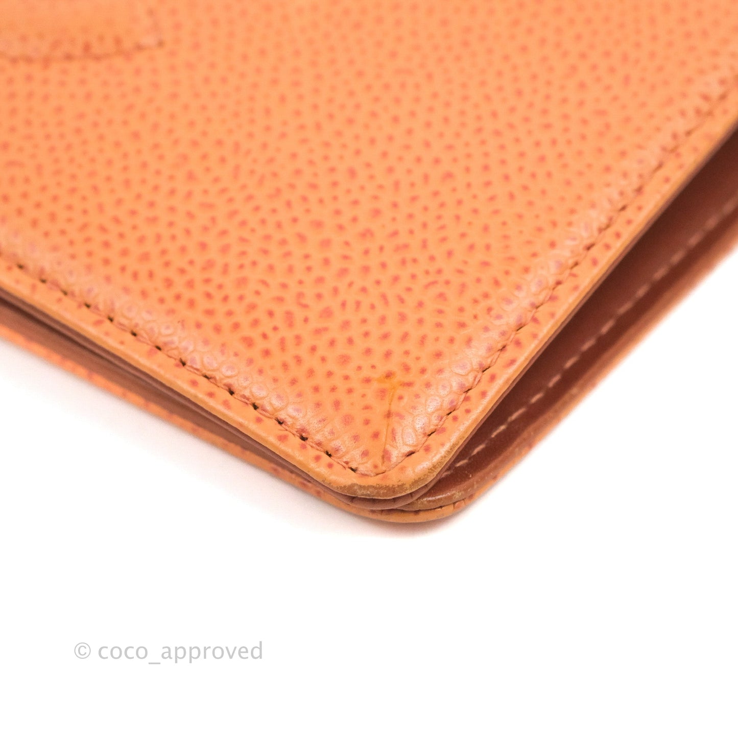 Chanel Yen Wallet Orange Claire Grained Calfskin
