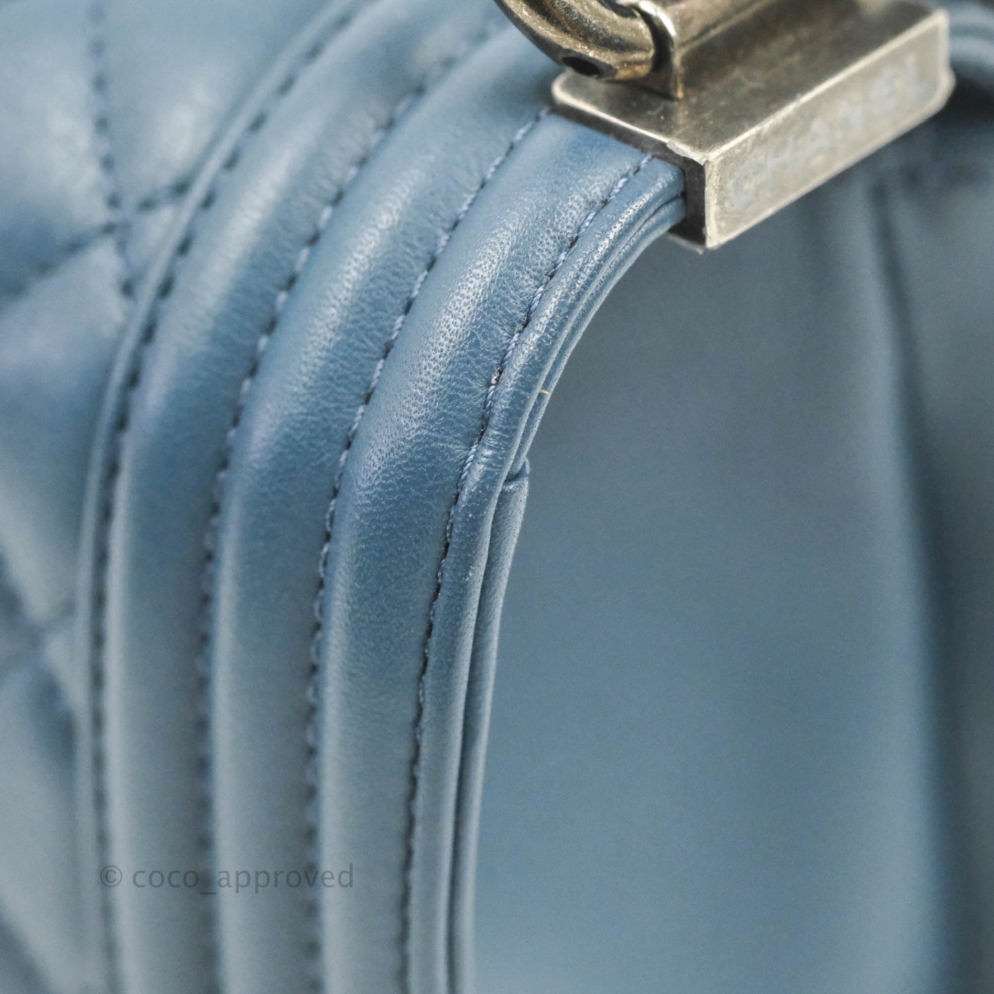 Chanel Boy Small Navy Calfskin Ruthenium Hardware