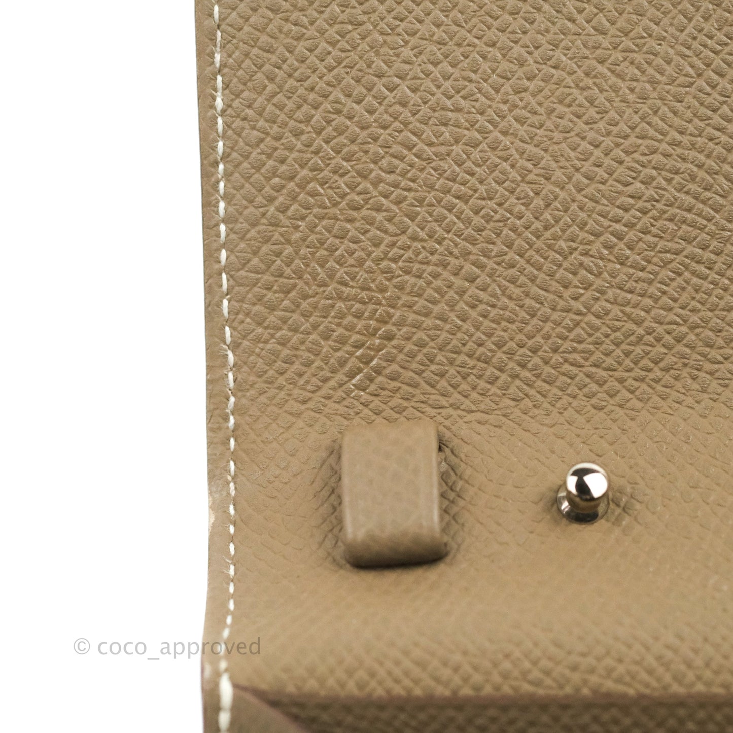 Hermes Epsom Clic 16 Wallet Etoupe 18 Palladium Hardware