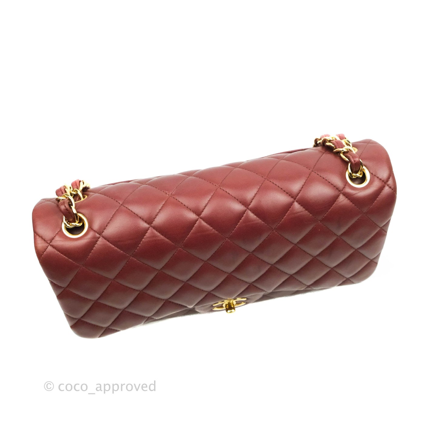 Chanel Jumbo Double Flap Burgundy Lambskin Gold Hardware