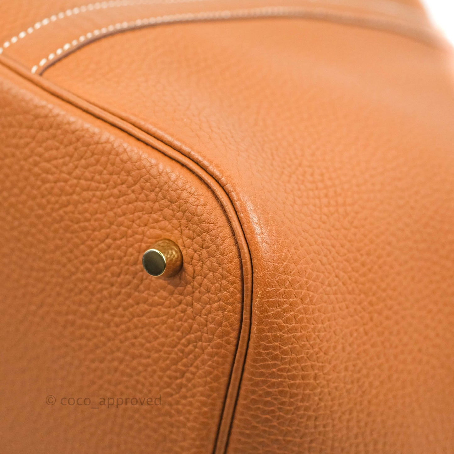 Hermès Picotin 26 GM Taurillon Clemence Gold Gold Hardware