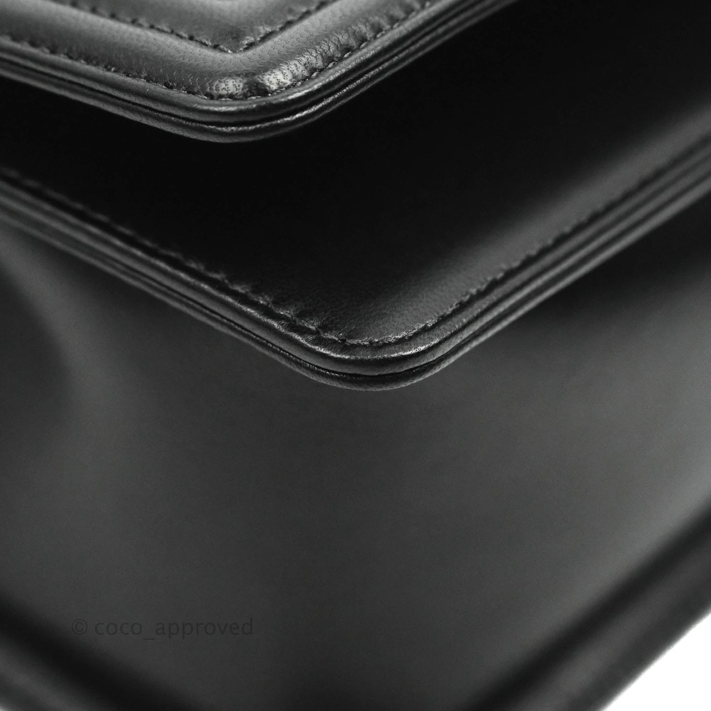 Chanel Quilted Medium Boy Black Lambskin Ruthenium Hardware