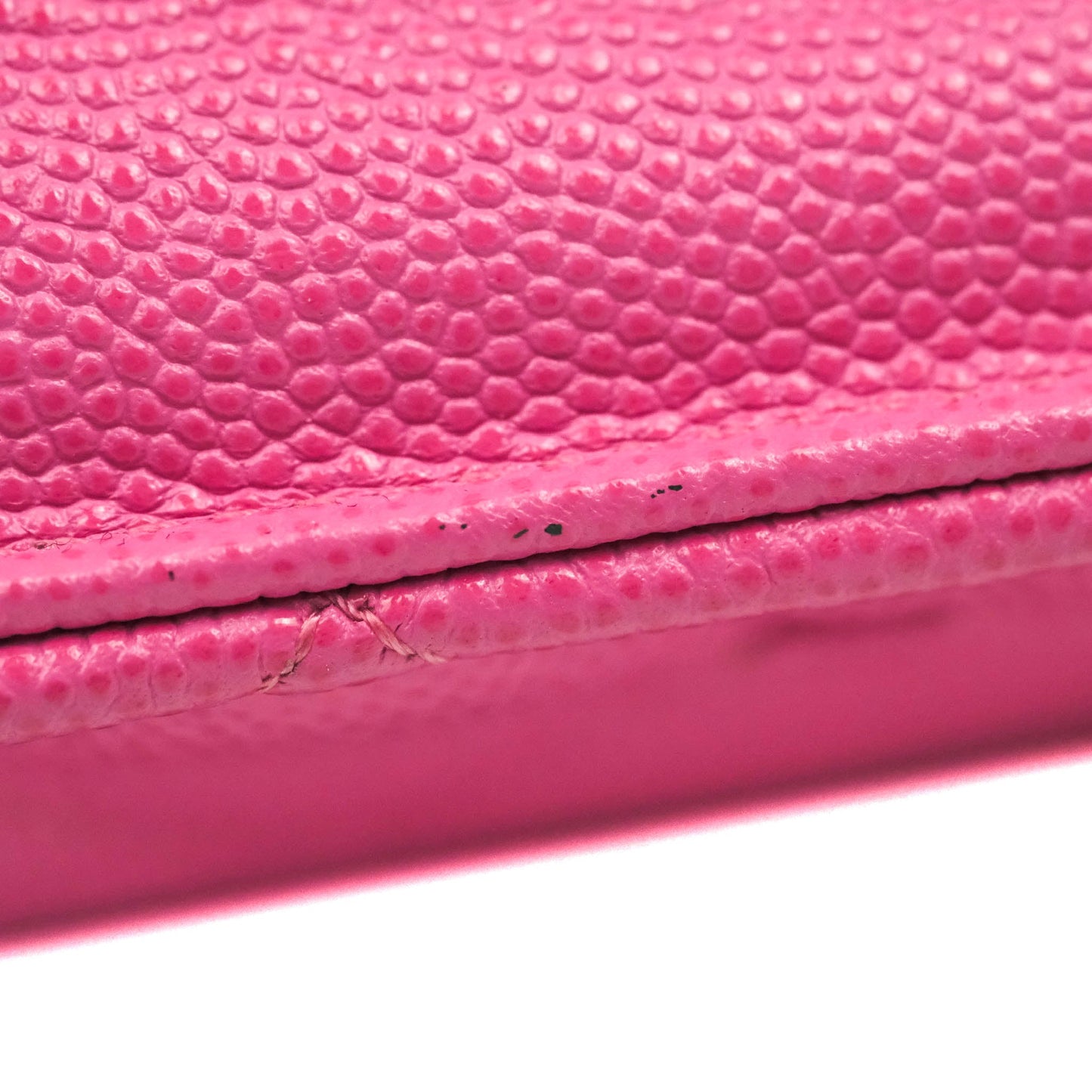 Chanel Quilted Wallet on Chain WOC Pink Caviar Gold Hardware