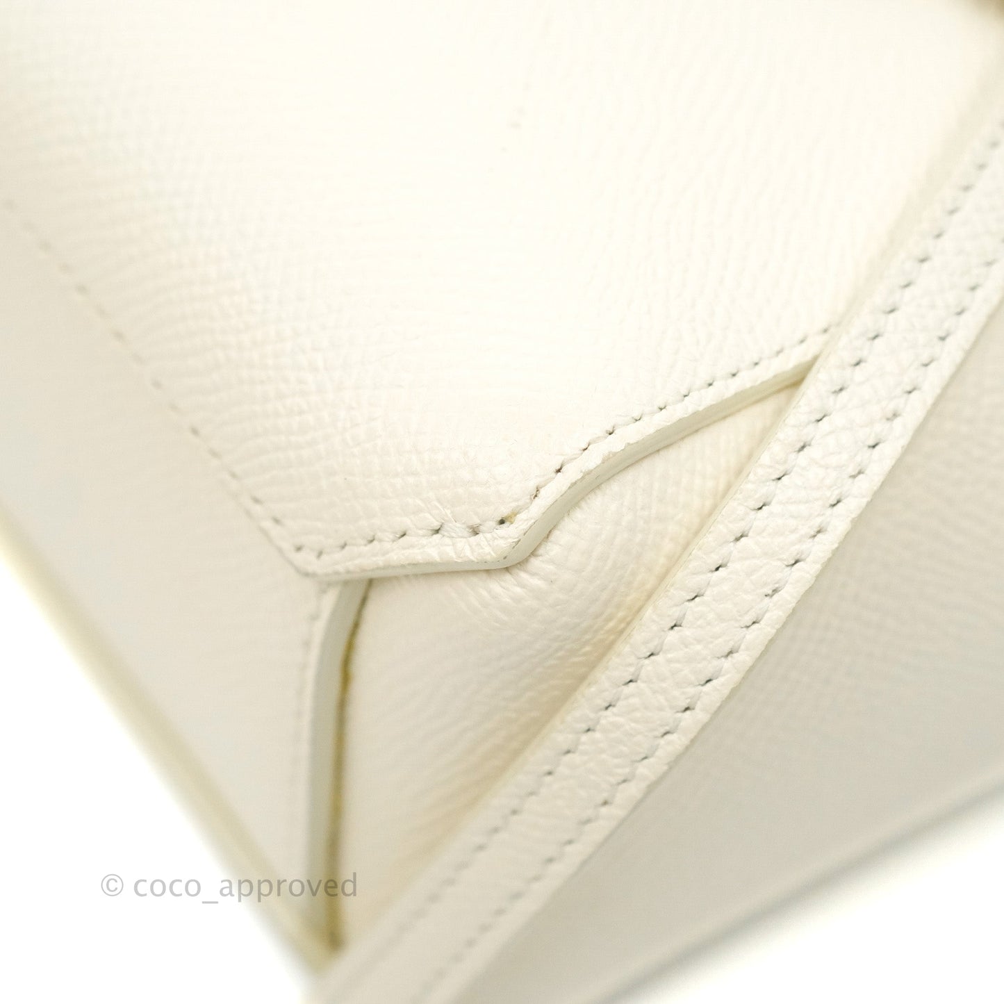 Celine Pico Belt Bag White Grained Calfskin Gold Hardware
