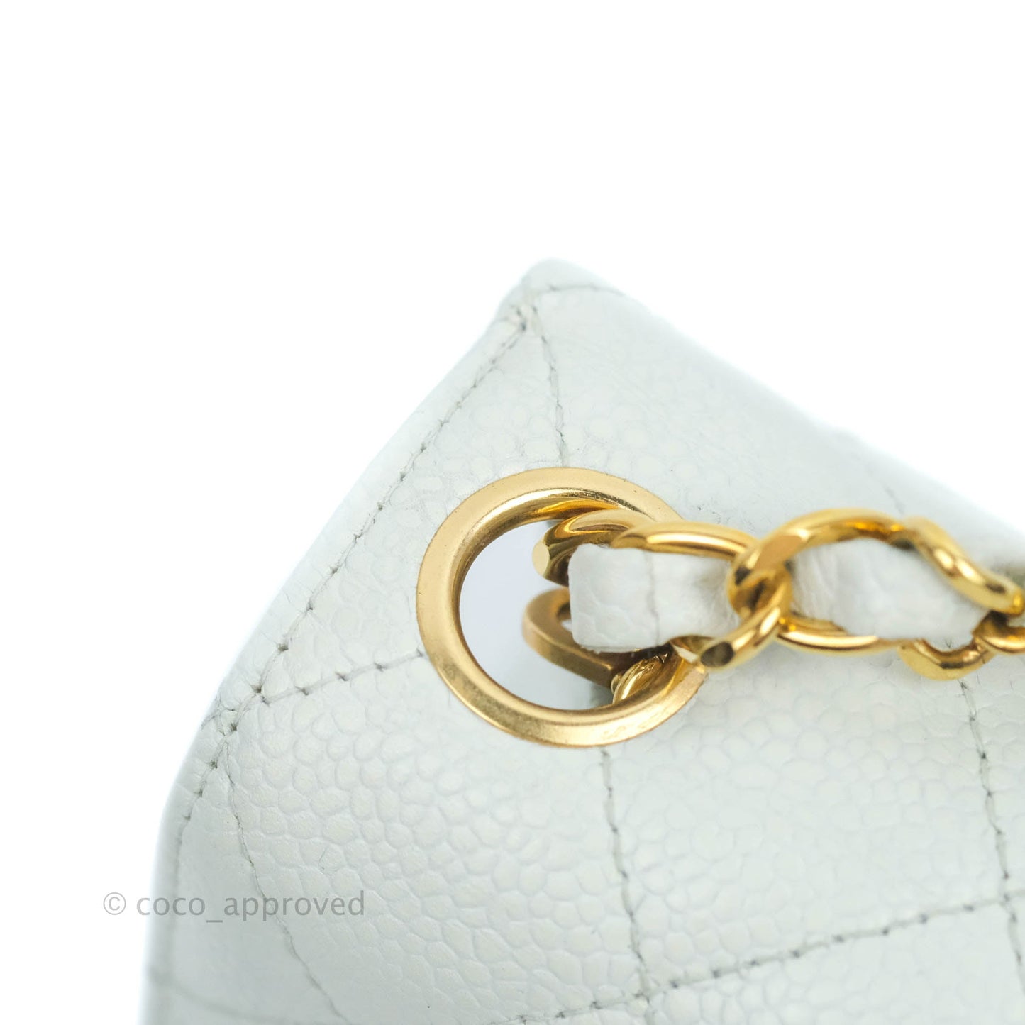 Chanel Quilted Vintage Mini Square Flap Light Blue Caviar 24K Gold Hardware