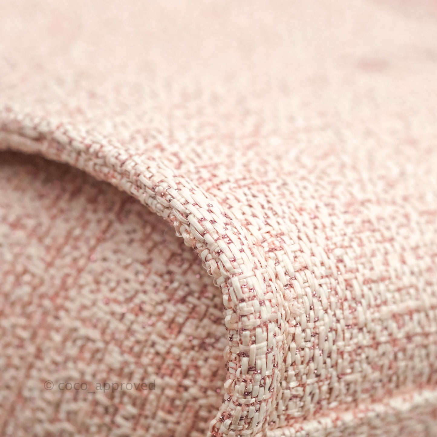 Chanel Large Deauville Pink Tweed Glittering Gold Hardware