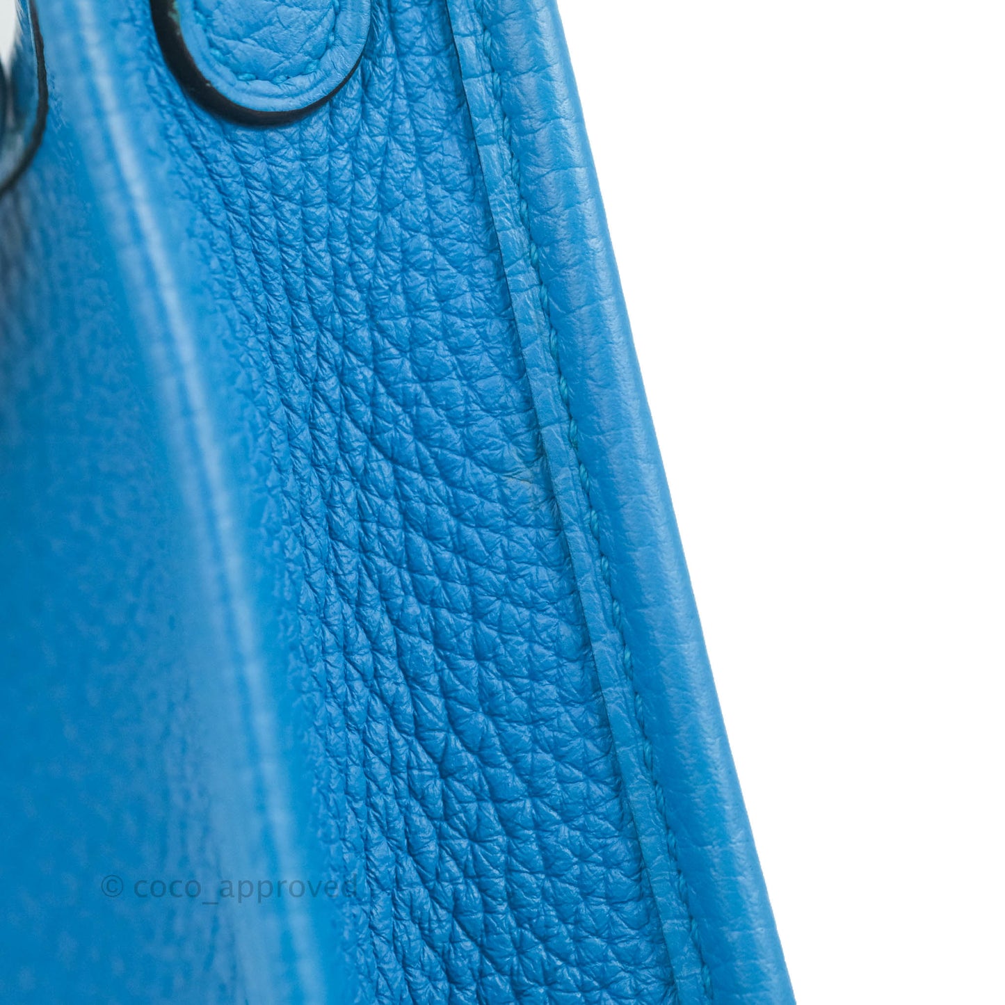 Hermès Mini Evelyne 16 Bleu Zanzibar Clemence Palladium Hardware