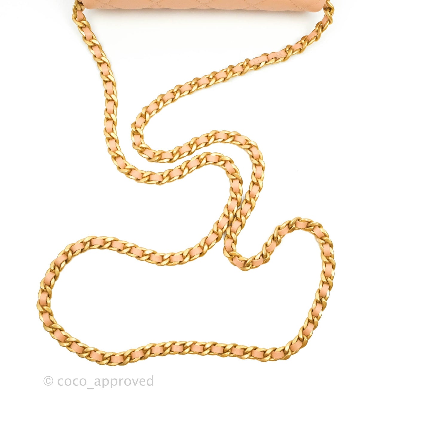 Chanel Clutch with Chain Beige Pink Calfskin Aged Gold Hardware