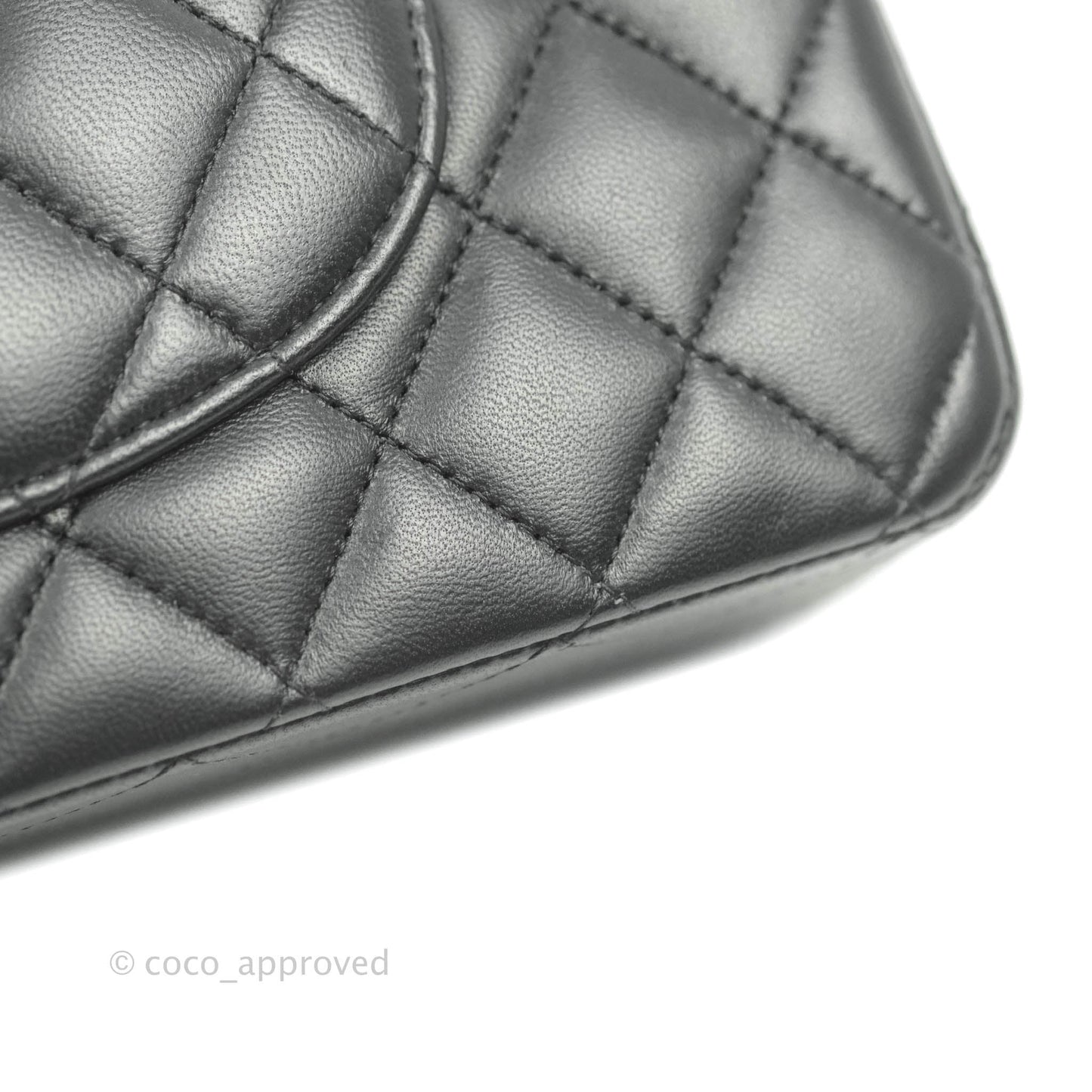 Chanel Classic Quilted M/L Medium Double Flap So Black Lambskin